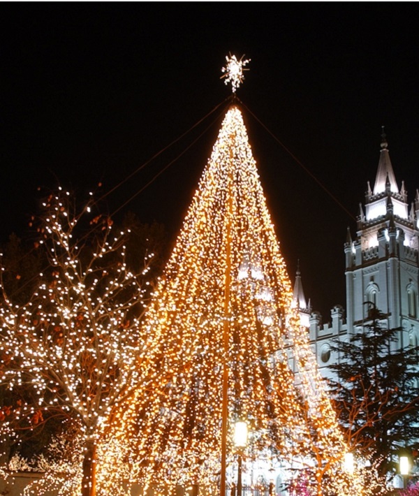 Salt Lake LDS Temple Christmas Lights