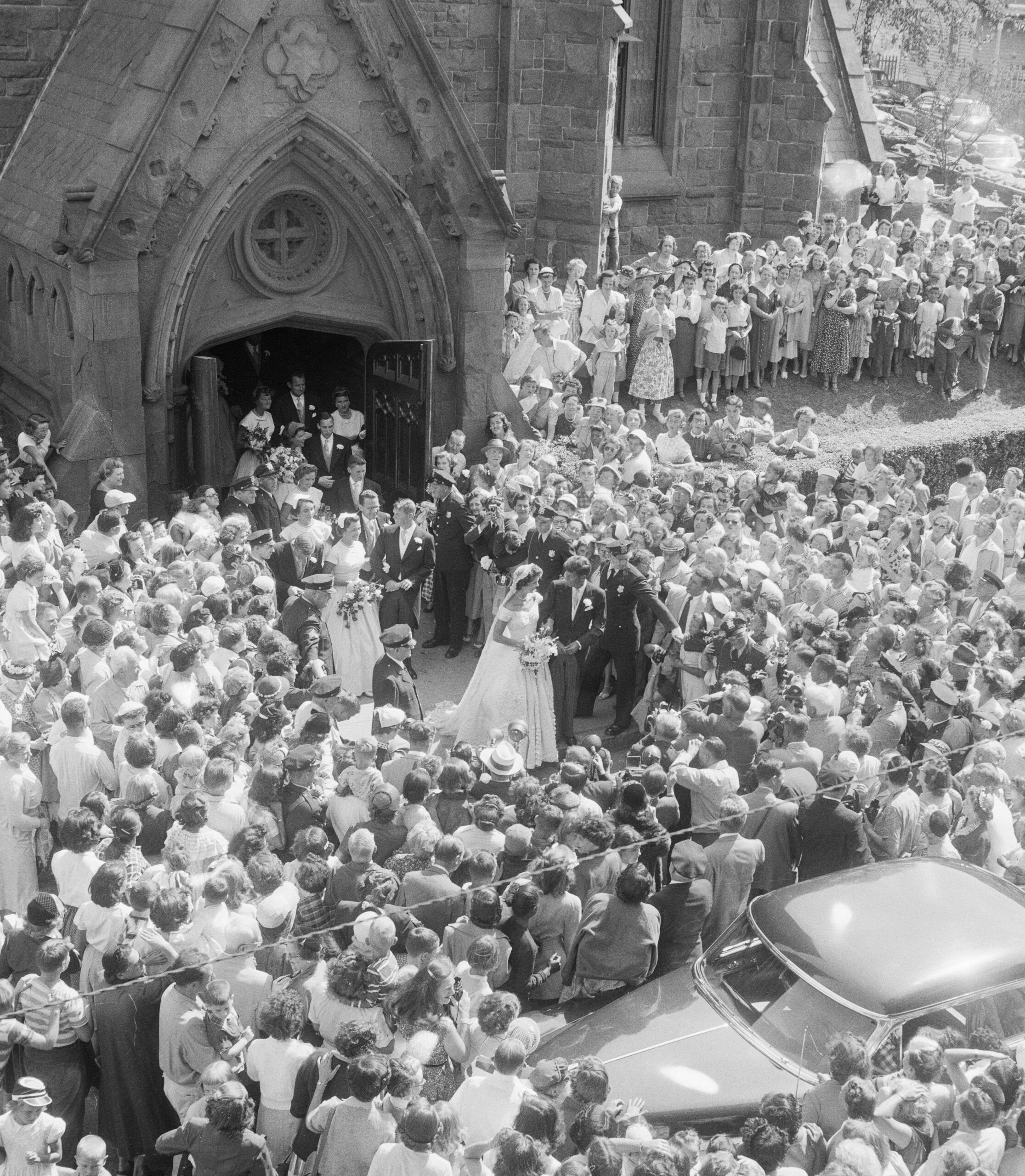 John and Jackie Kennedy Leaving the Church