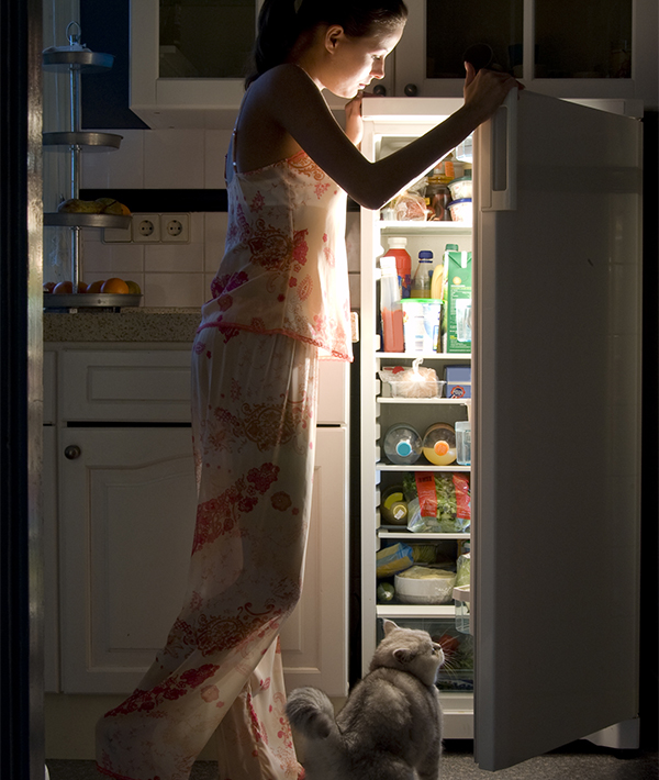 opening the fridge at night opening the fridge at night