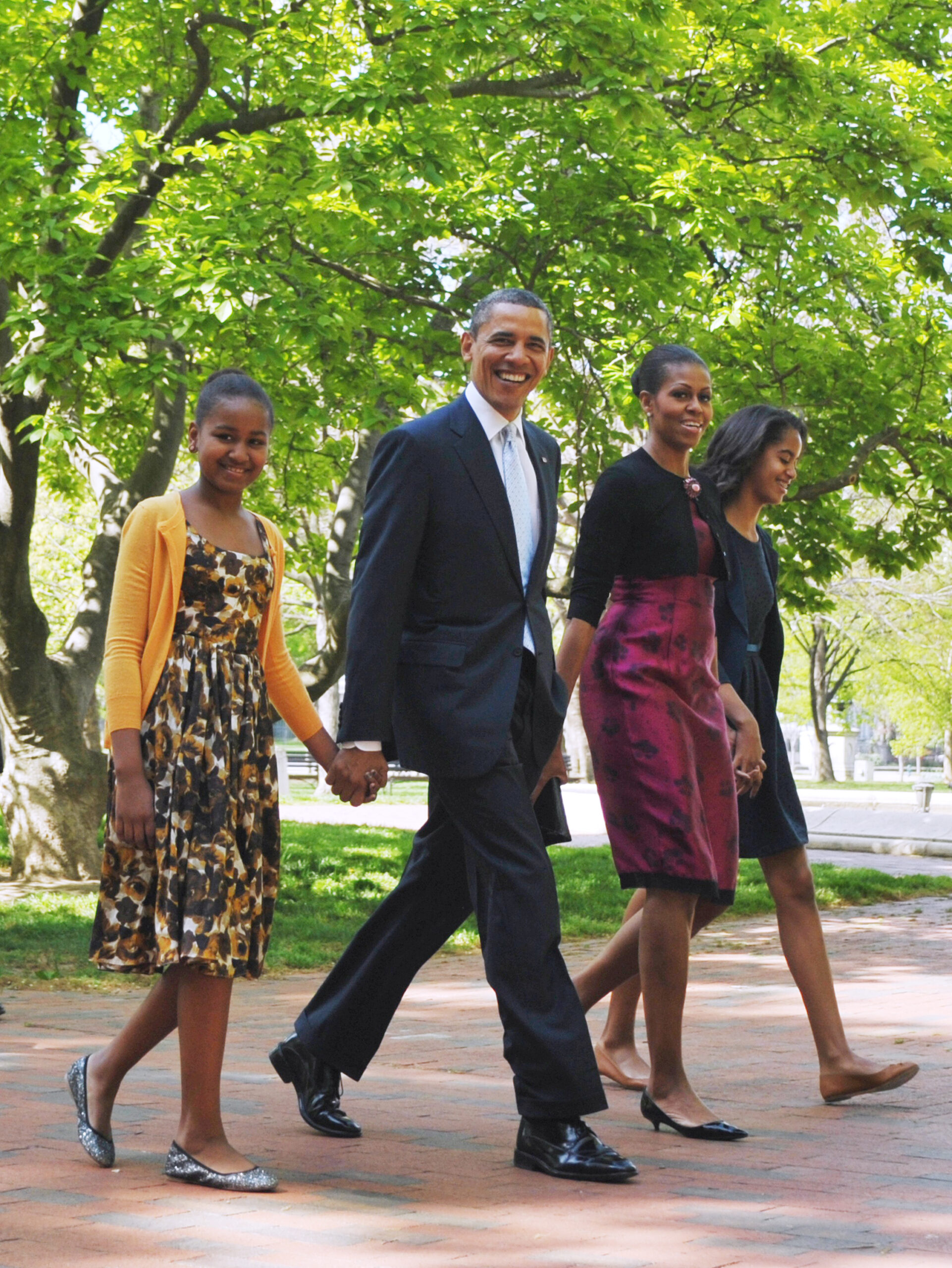 US President Barack Obama (2nd L) and Fi