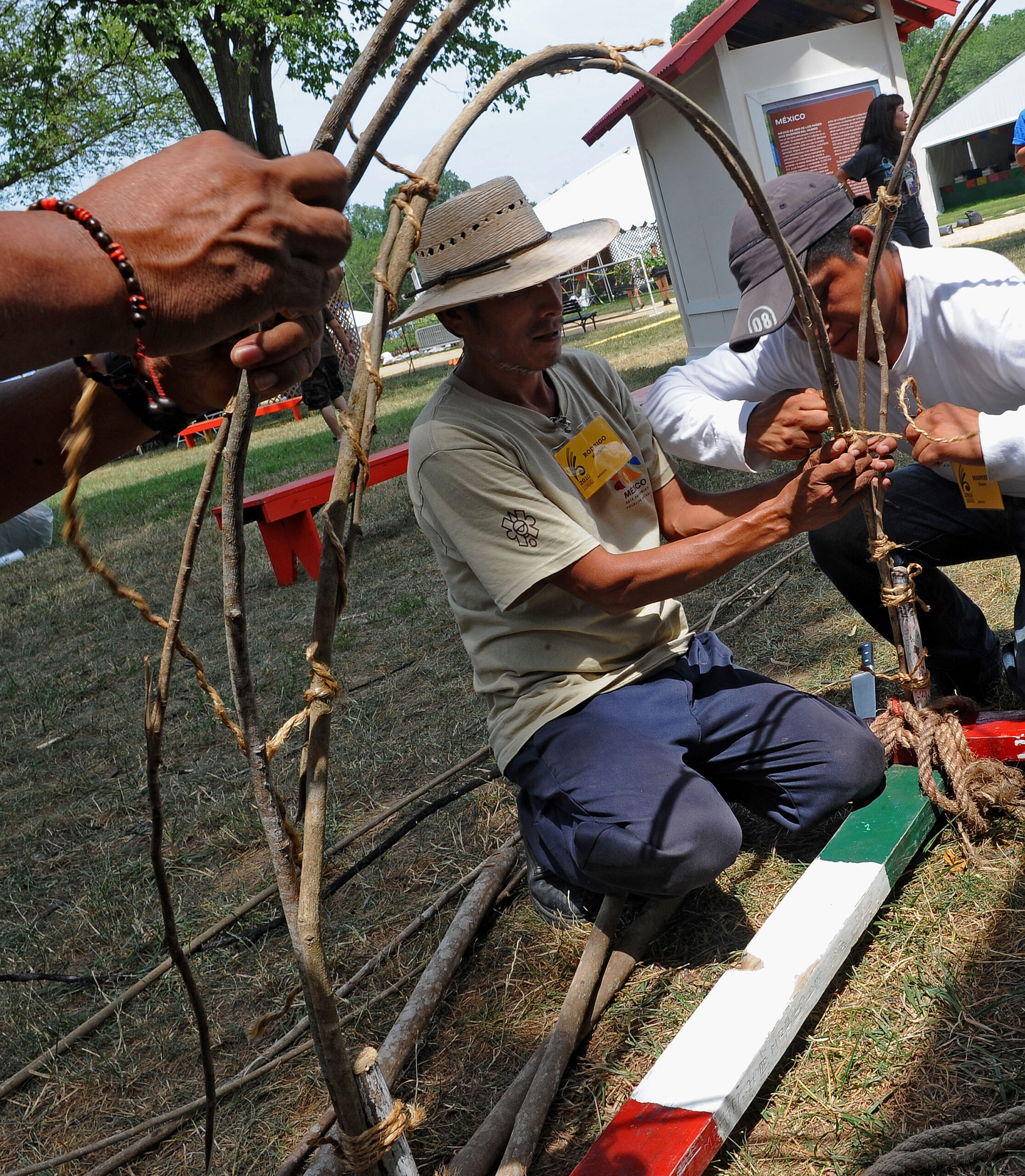 The annual Smithsonian Folklife Festival set up on the National Mall.