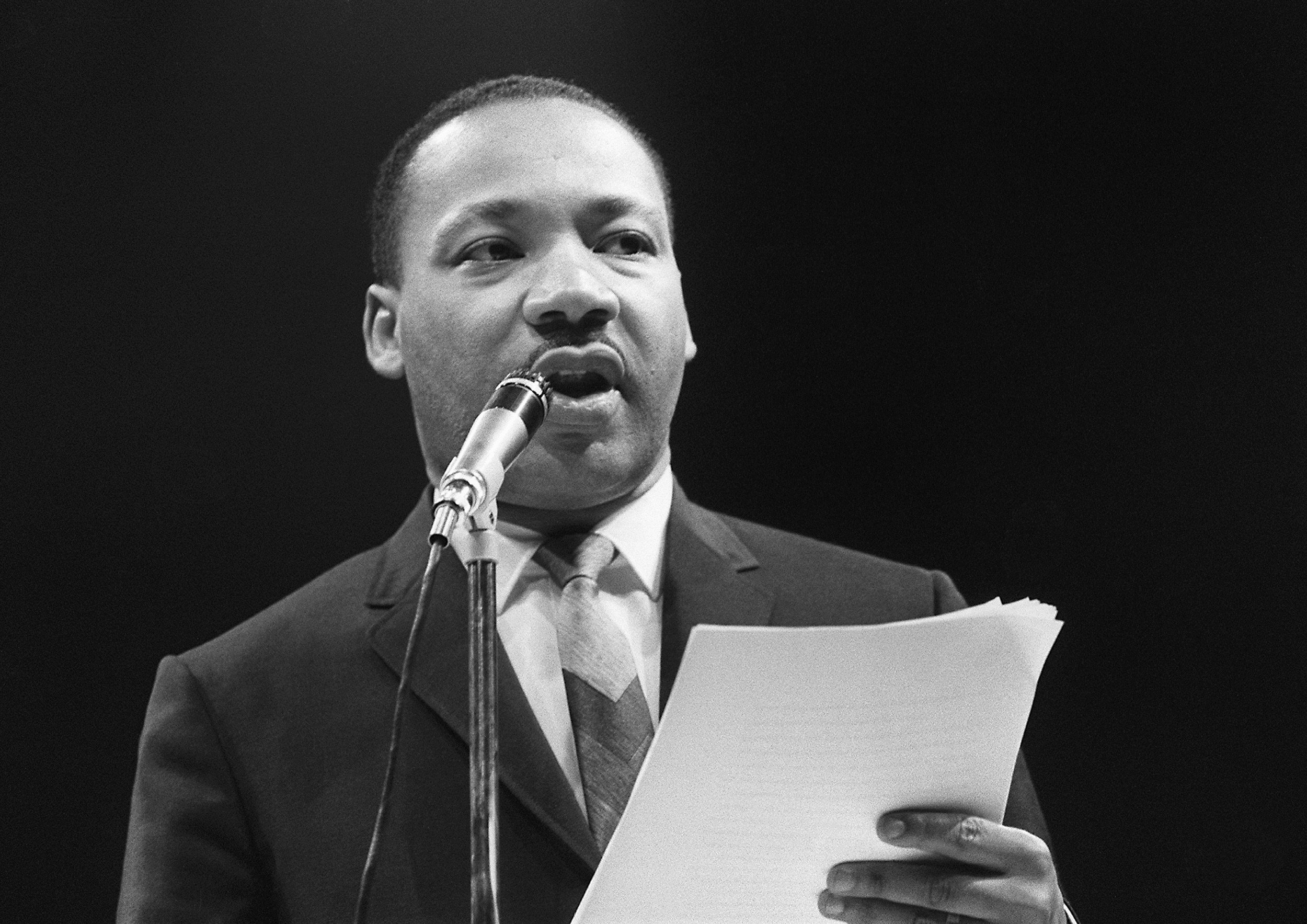 The US clergyman and civil rights leader - The US clergyman and civil rights leader Martin Luther King addresses