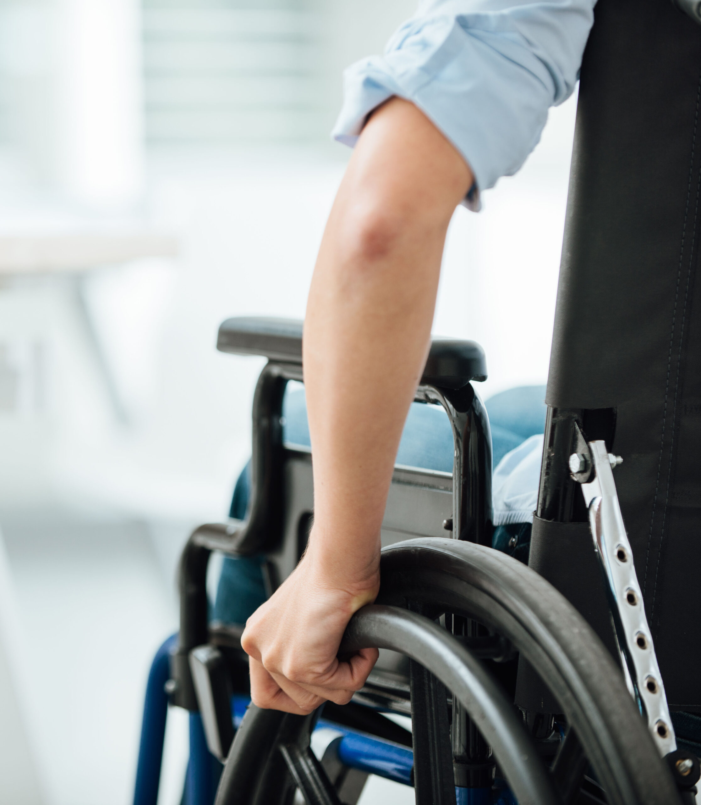 Woman in wheelchair