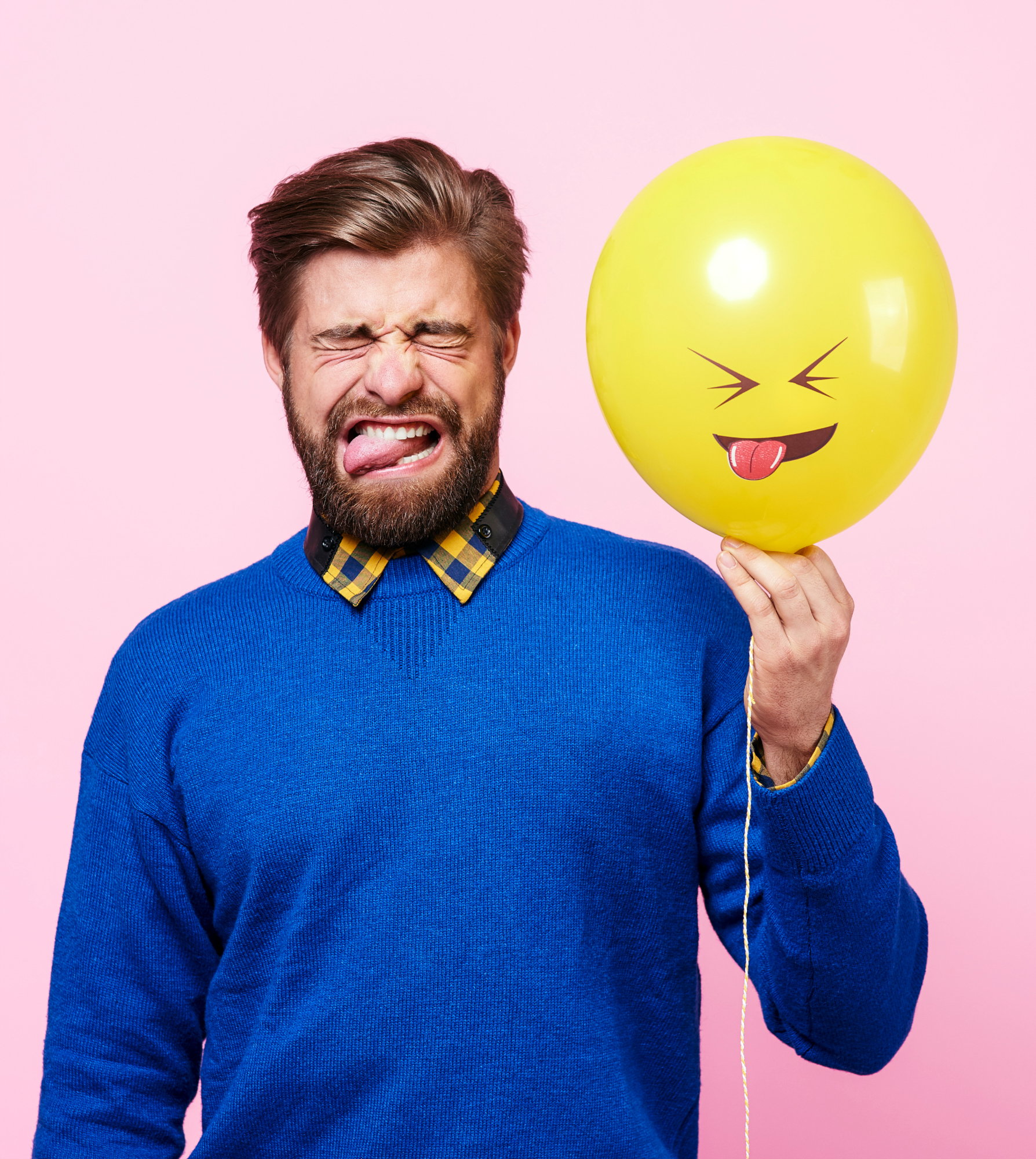 Handsome man showing feeling of disgust