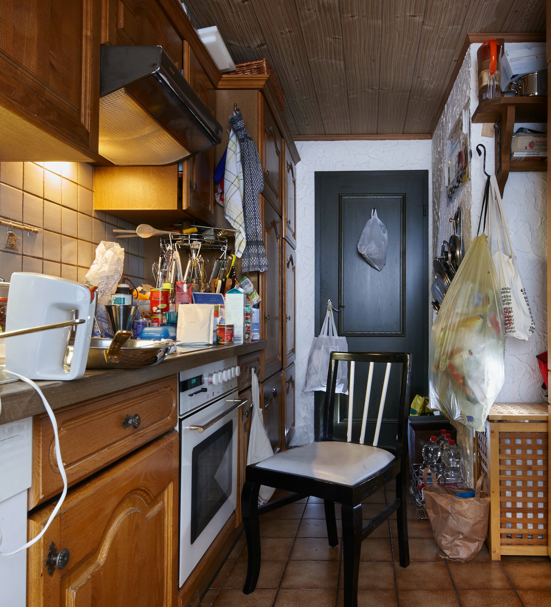 vintage furniture kitchen and a black and white chair or stool