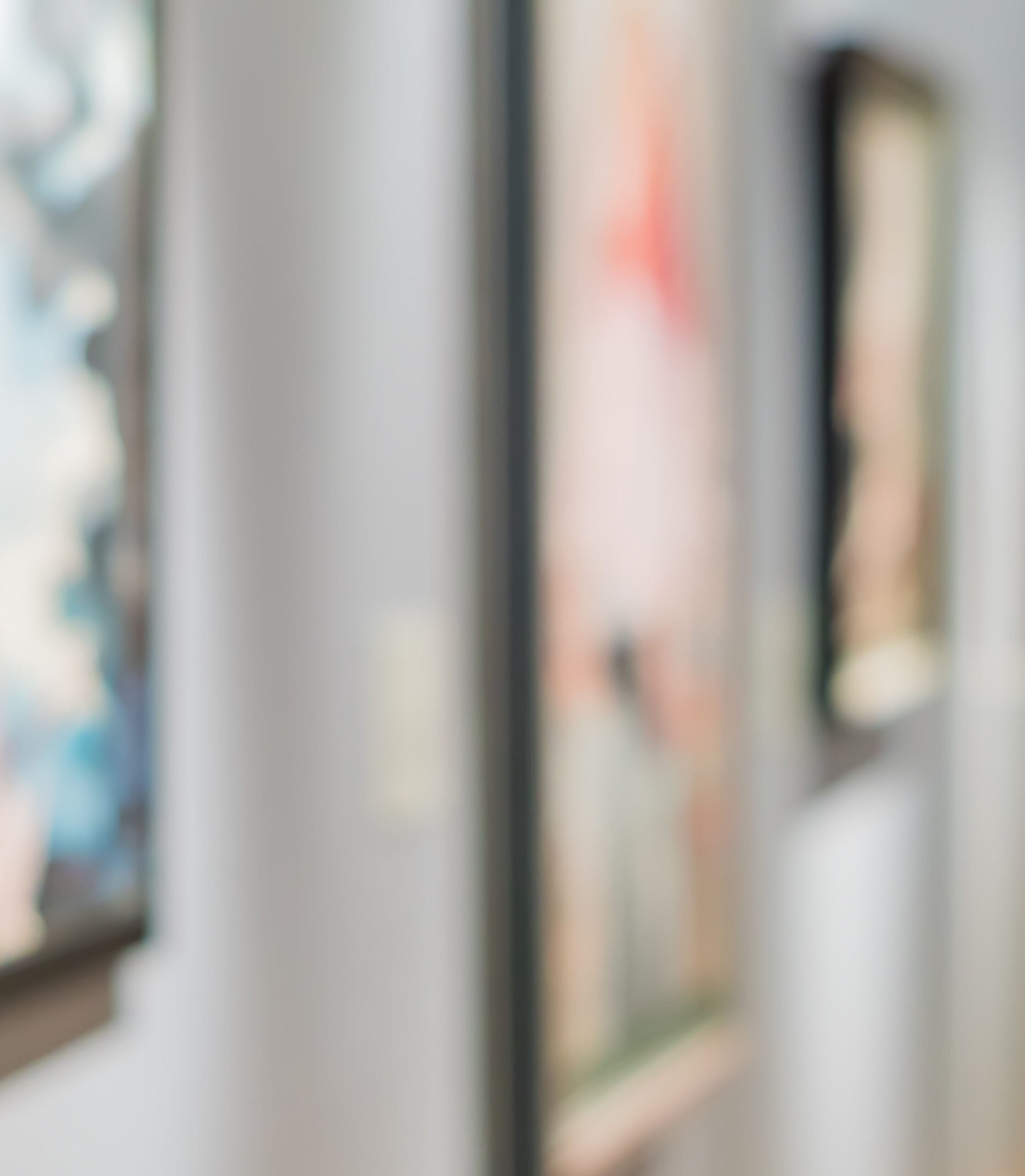 blurred paintings on the wall