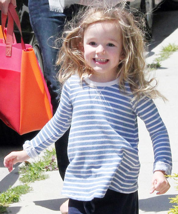 Jennifer Garner picks up Violet from ballet class in Los Angeles with a little help from energetic Seraphina