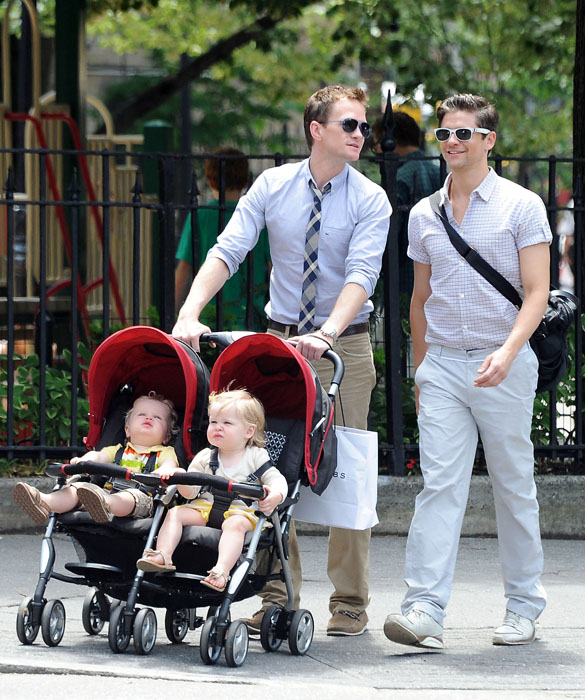 **EXCLUSIVE** Neil Patrick Harris and David Burtka take their twins to the park for an adorable Saturday playdate