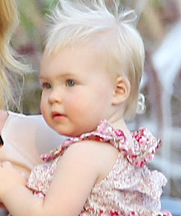 Actress Christina Applegate gets a surprise visit on the set of "Up All Night" from her daughter Sadie Grace in Los Angeles