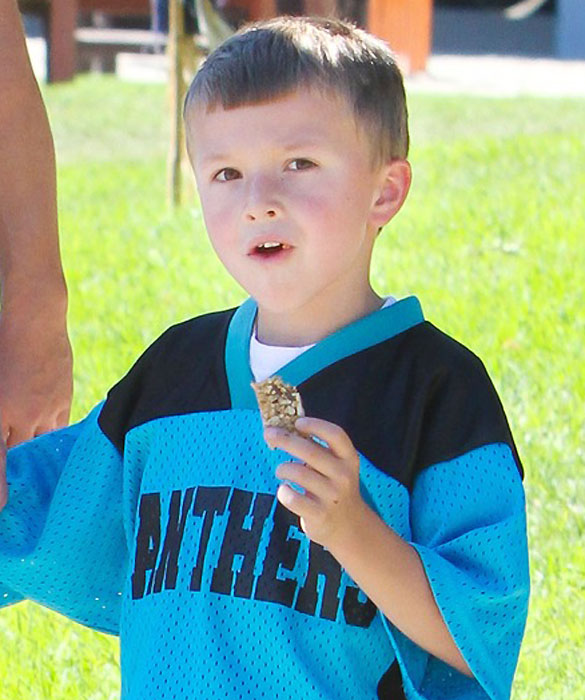 Actor Mark Wahlberg picks son Michael up from practice in Los Angeles