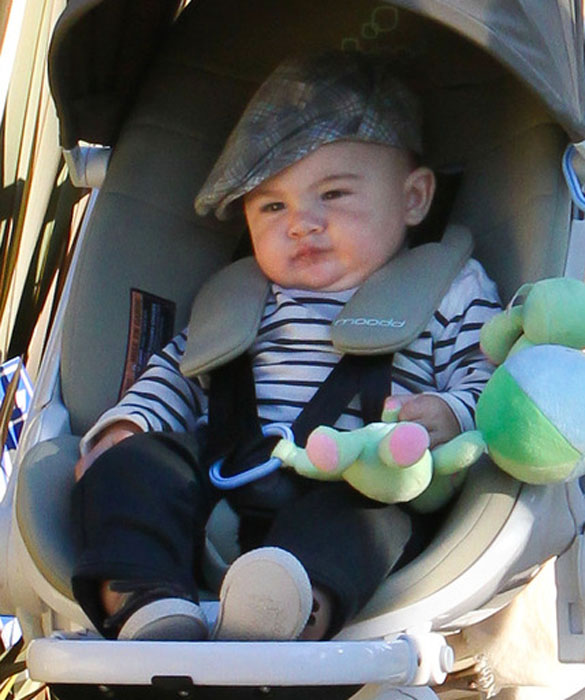 Stunning supermodel Alessandra Ambrosio seen with baby Noah and daughter Anja while enjoying a day with friends while near her home in Santa Monica