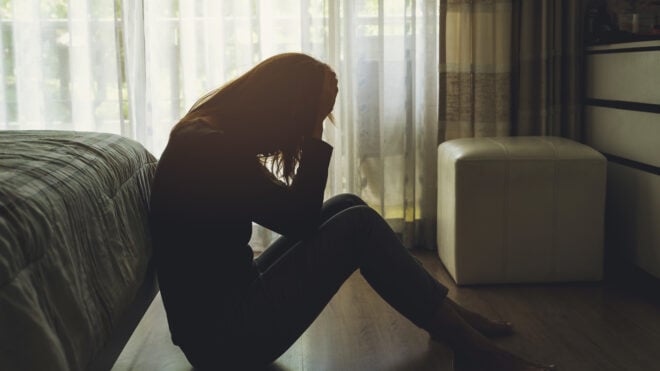 Anxious woman