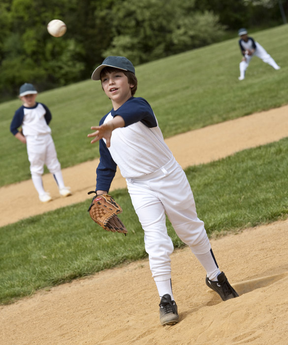 little league team playing ball