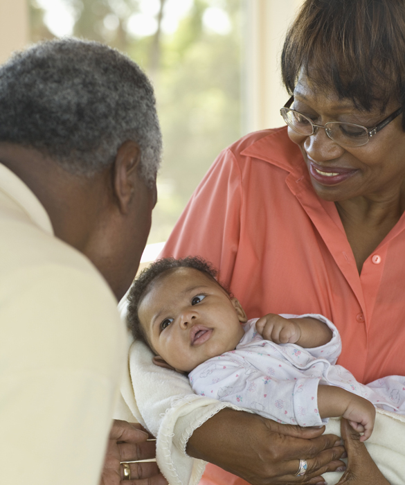 grand parents with baby
