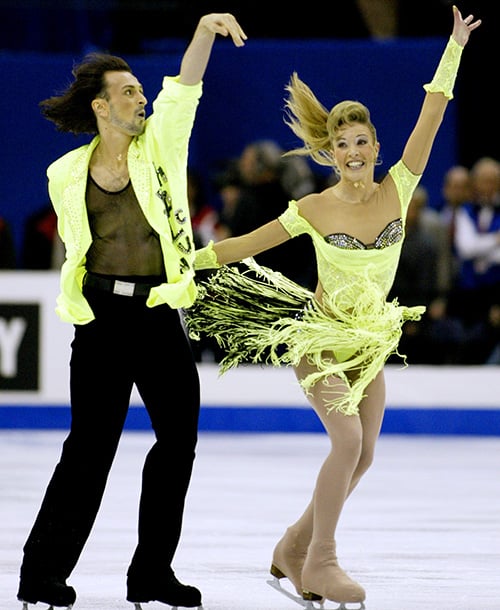 LOBACHEVA AND AVERBUKH OF RUSSIA IN THE ICE DANCING FREE DANCE EVENT.