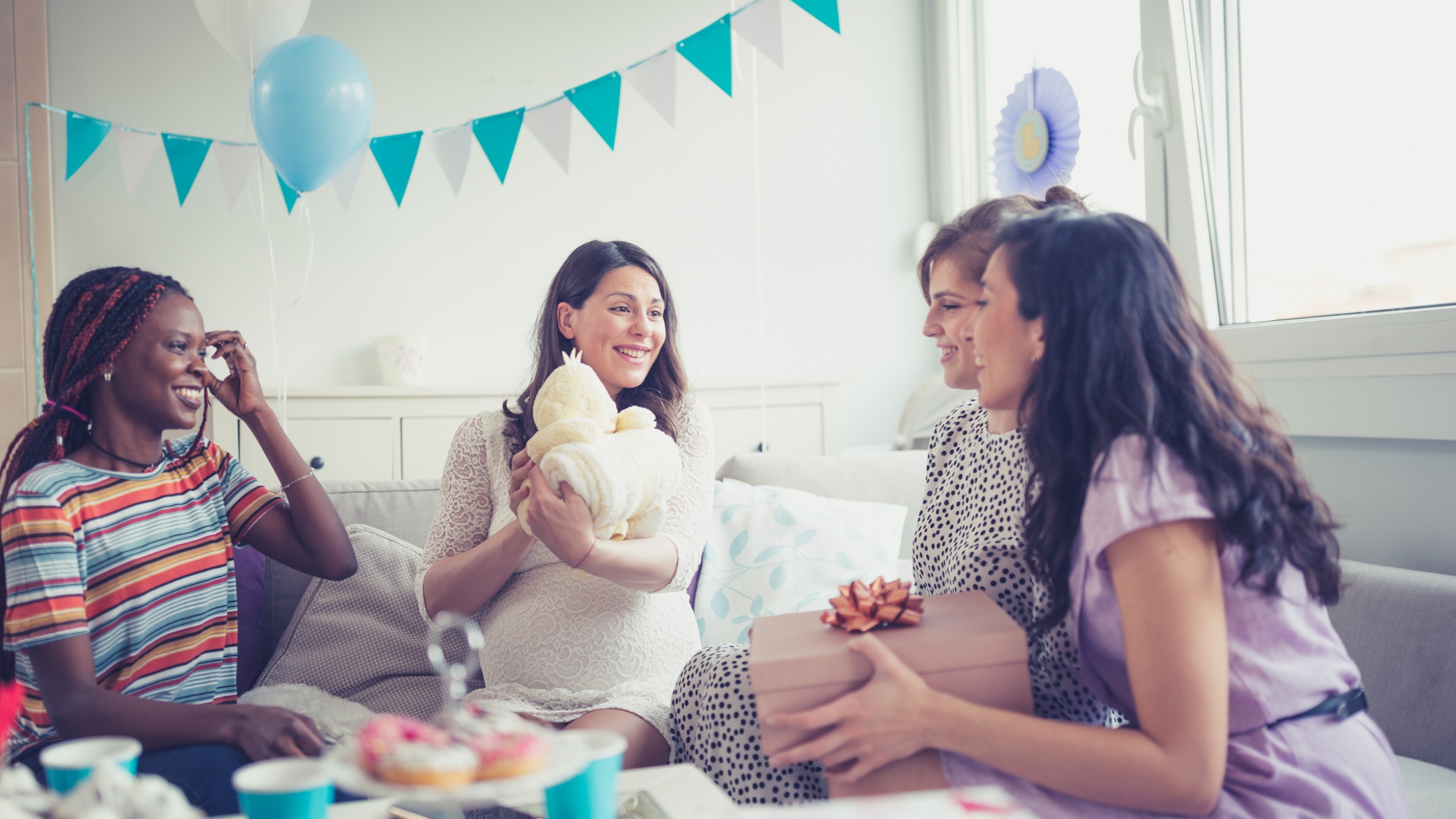 Pregnant mom at baby shower