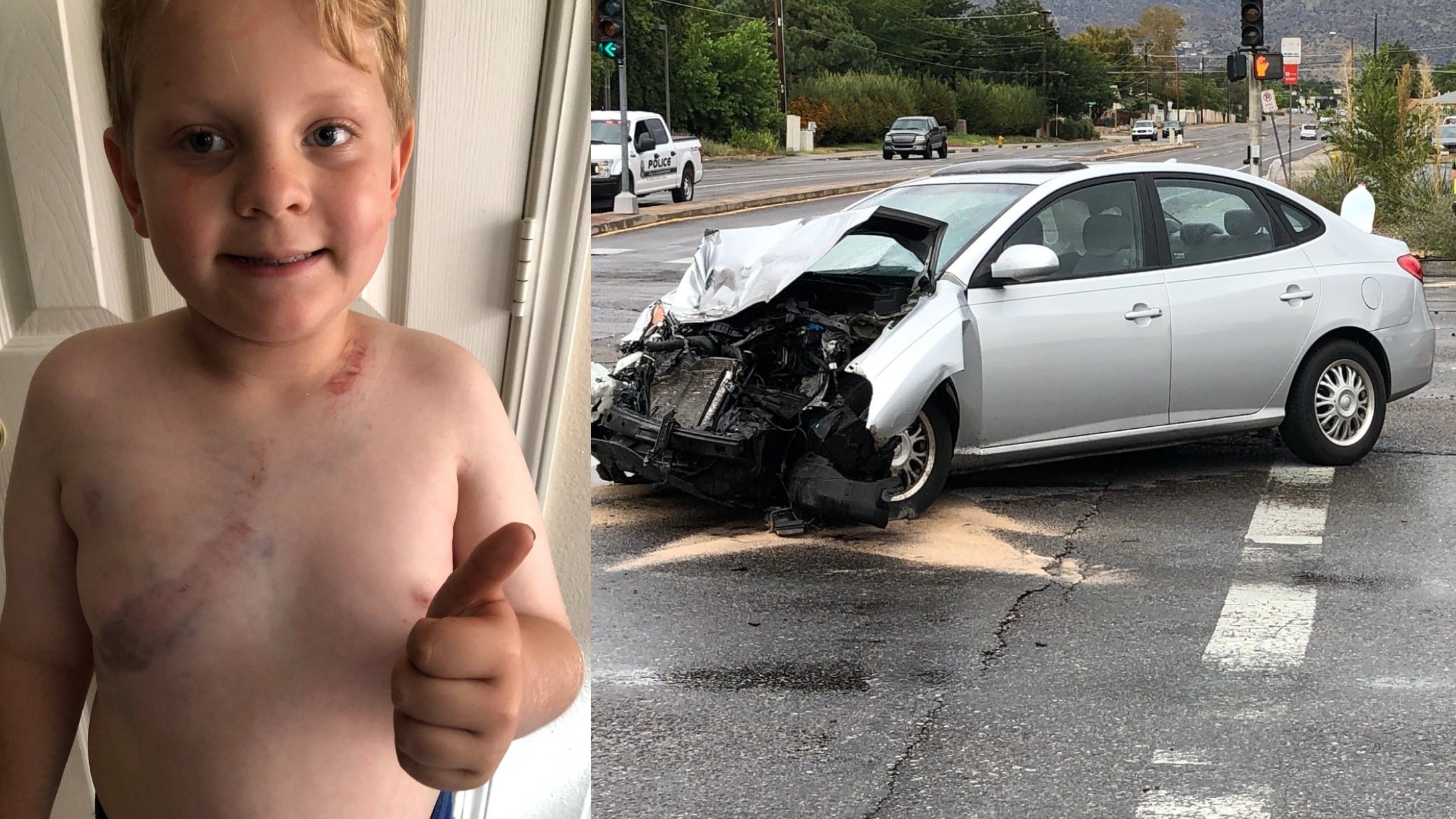 Braeden McLellen survives crash