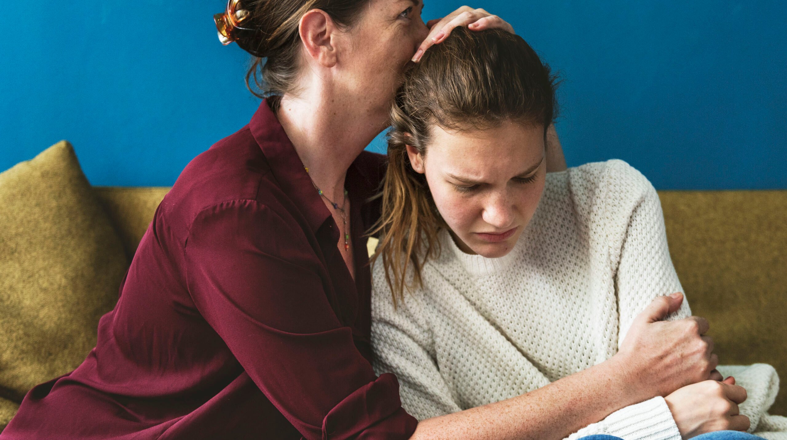 Mother and teenage daughter having an arguument