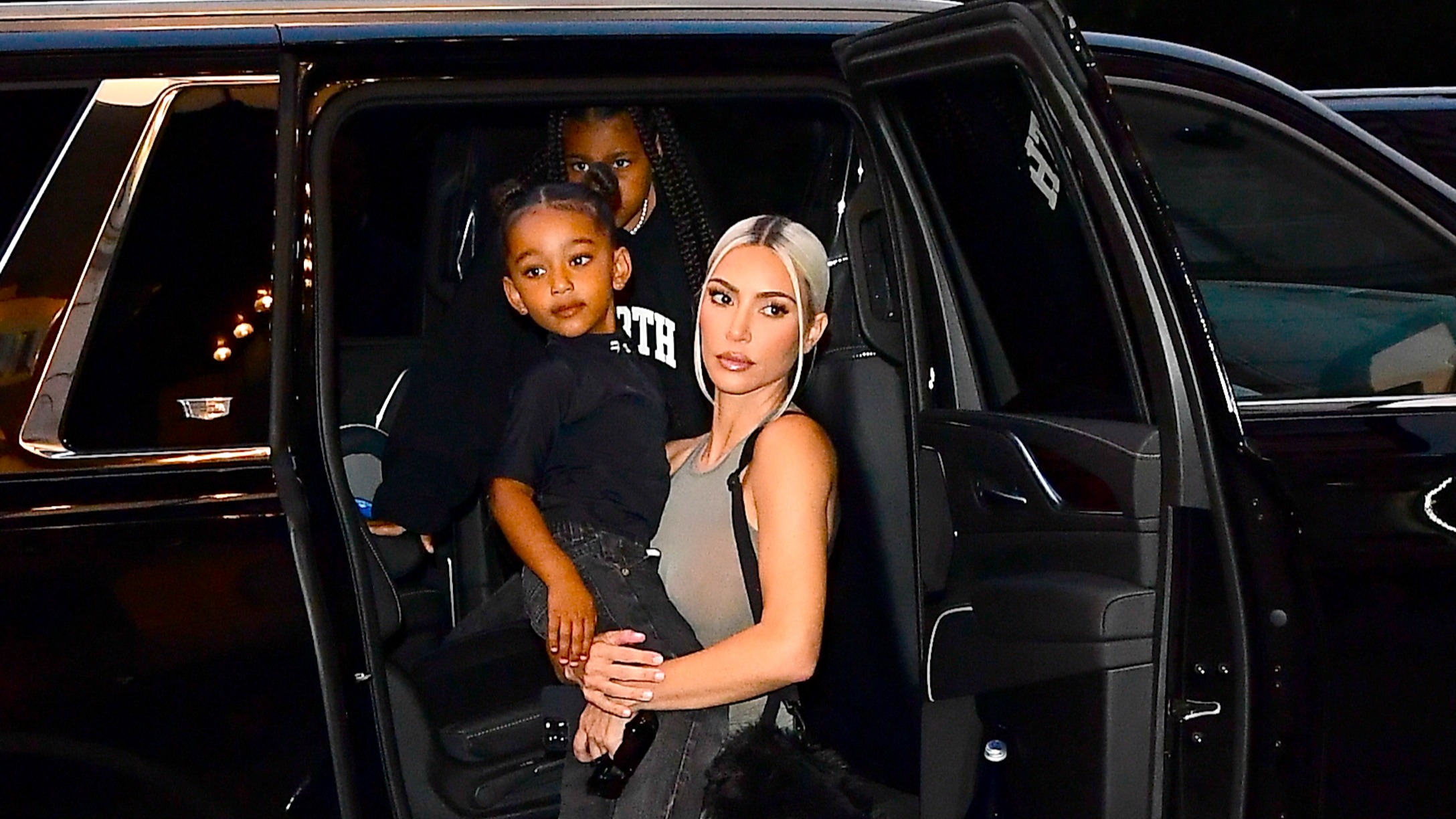 Chicago West and Kim Kardashian