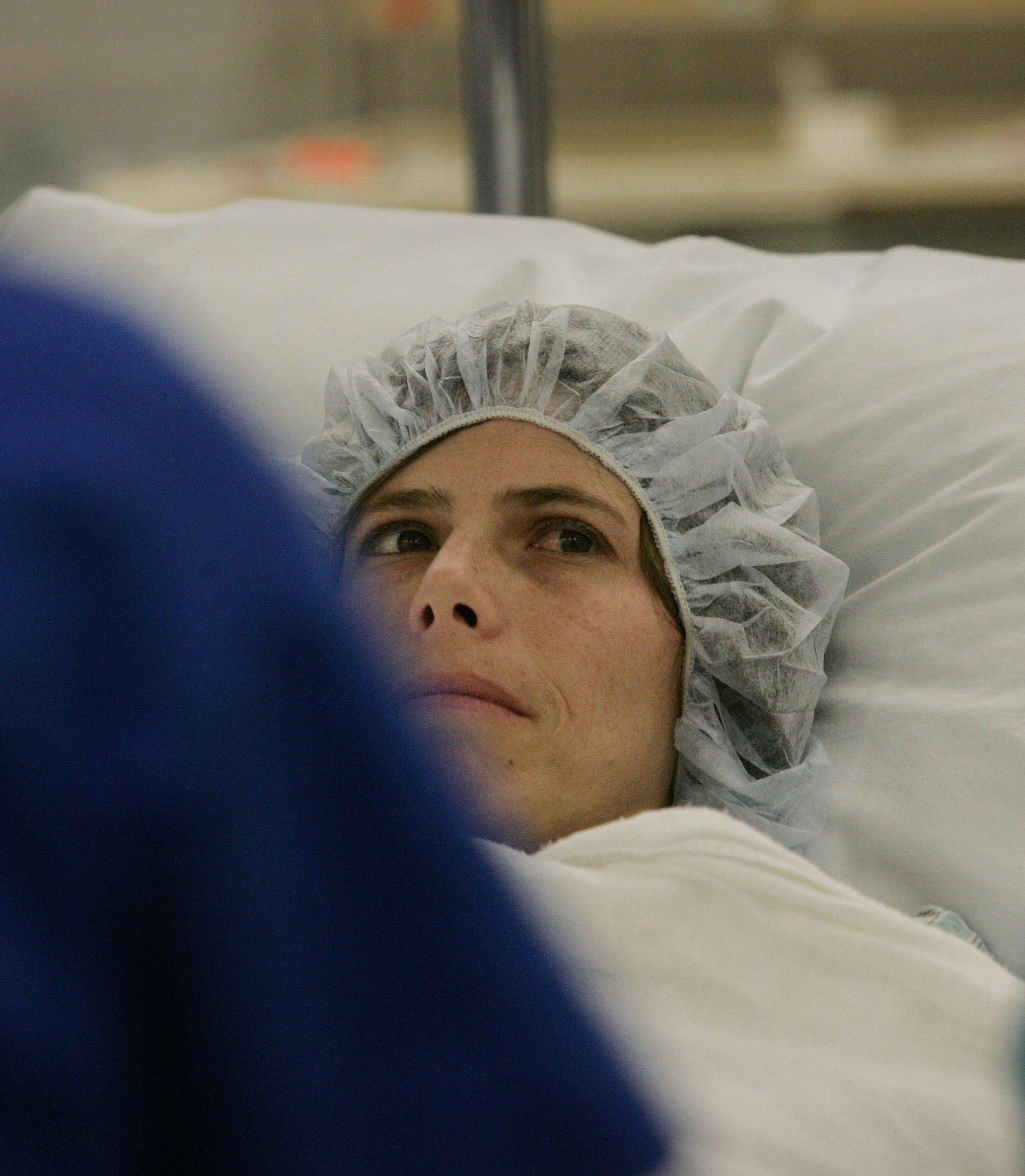 11/01/2006.Los Angeles. Anna Gorman moments before she is taken into surgery for a hysterectomy/ oo