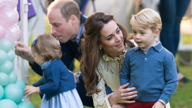 Prince William and Kate Middleton with their kids