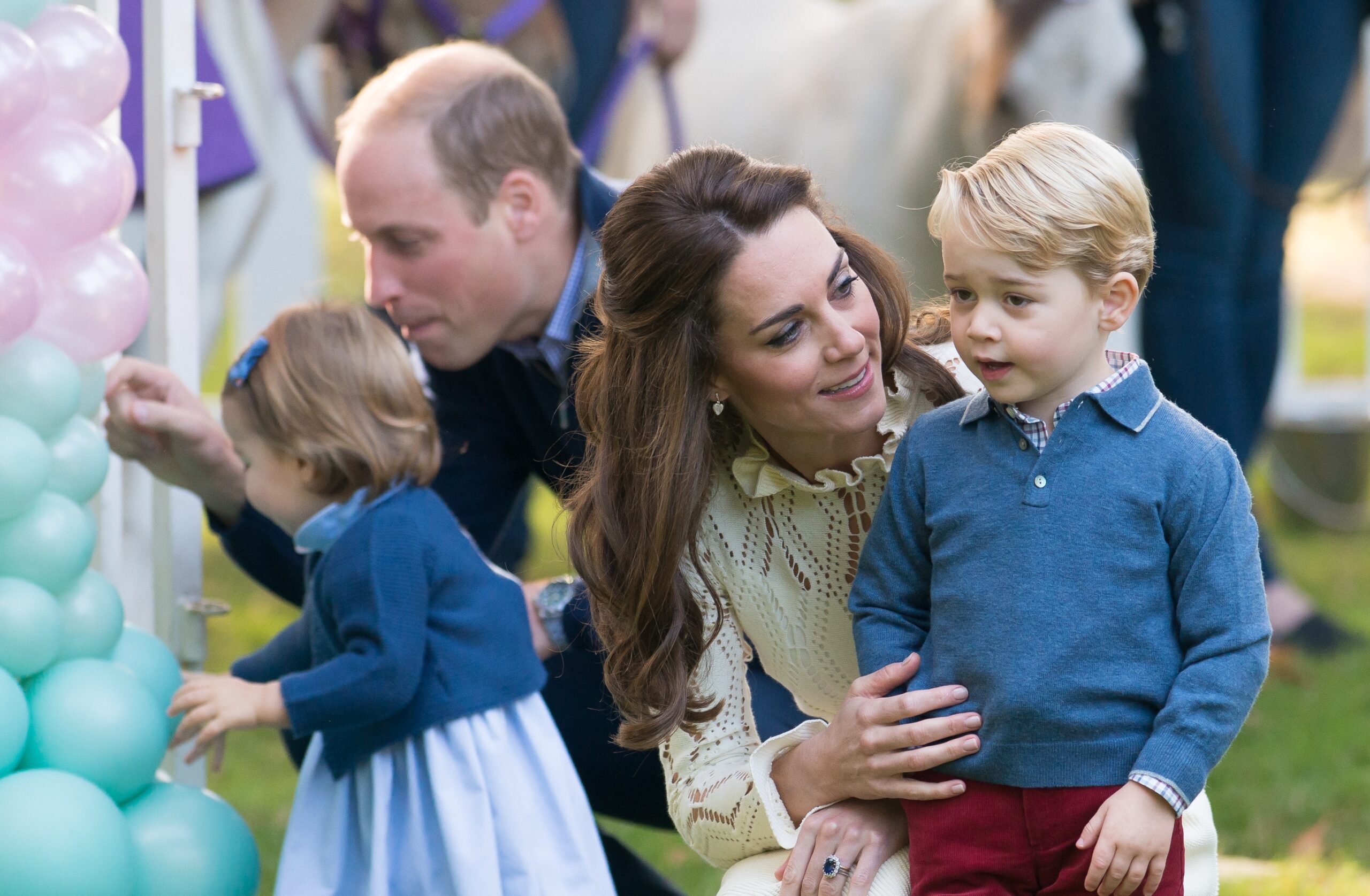 Prince William and Kate Middleton with their kids