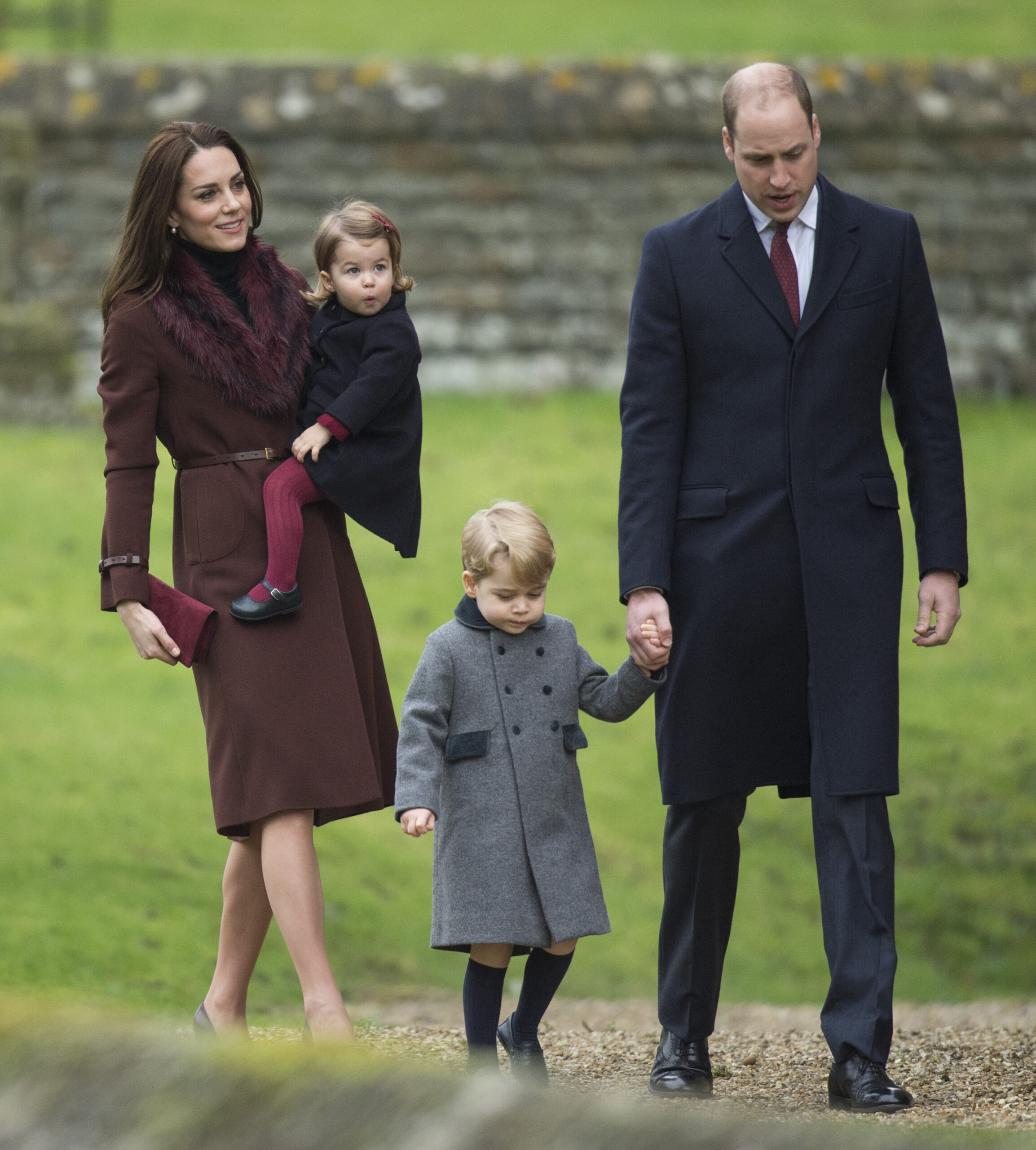 The Middleton Family Attend Church On Christmas Day
