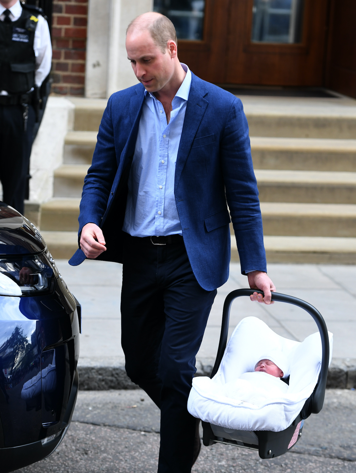 The Duke & Duchess Of Cambridge Depart The Lindo Wing With Their New Son