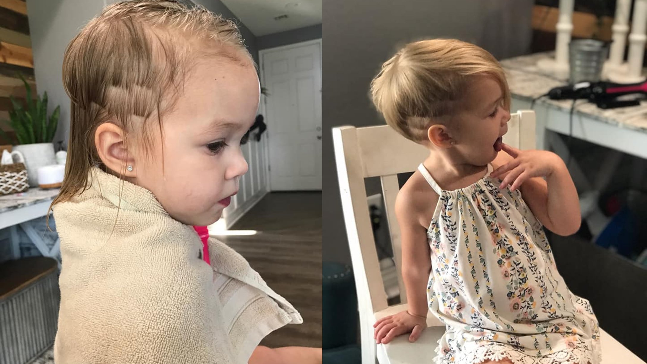 Toddler's bad hair cut