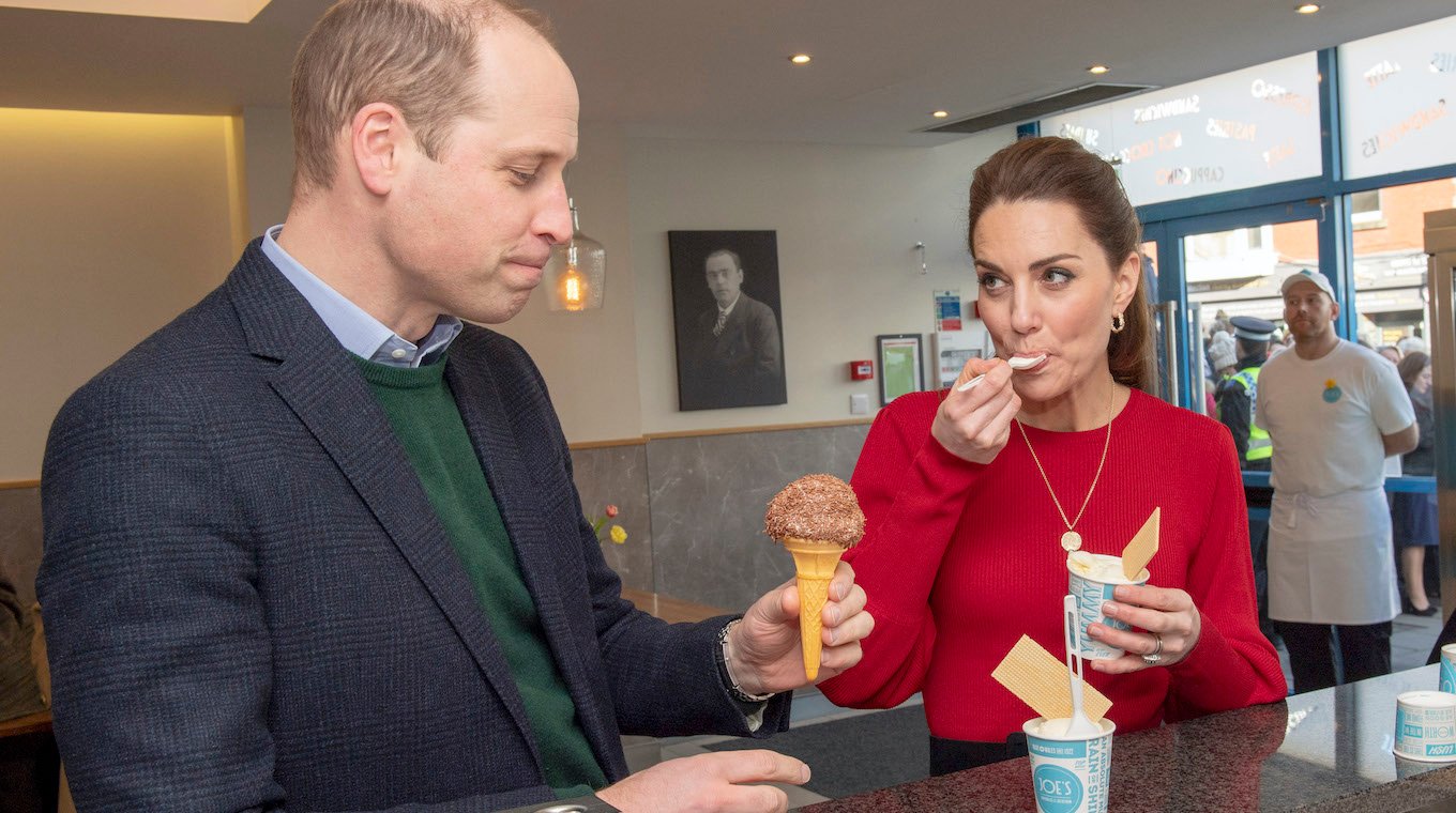 Royal Visit Joes Ice Cream Parlour in Mumbles Swansea