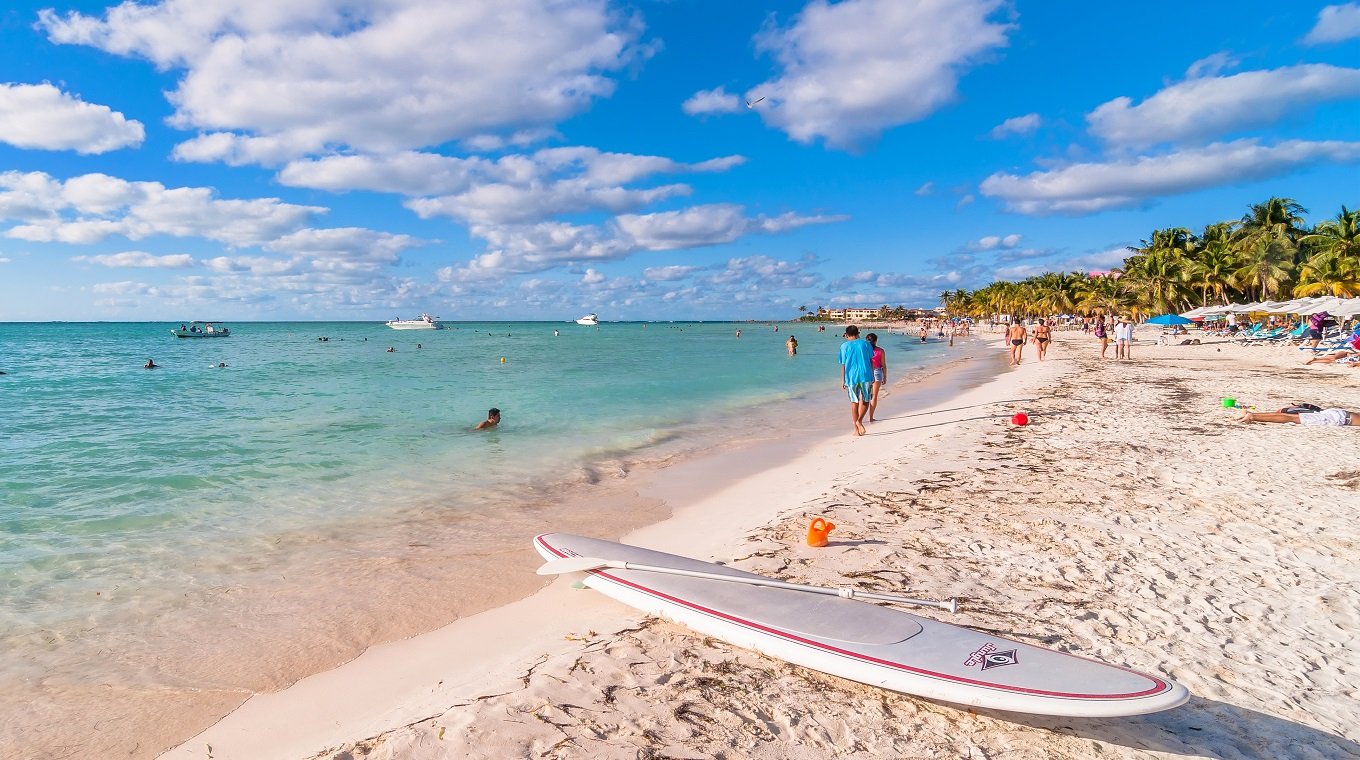 famous Playa del Norte beach in Isla Mujeres, Mexico
