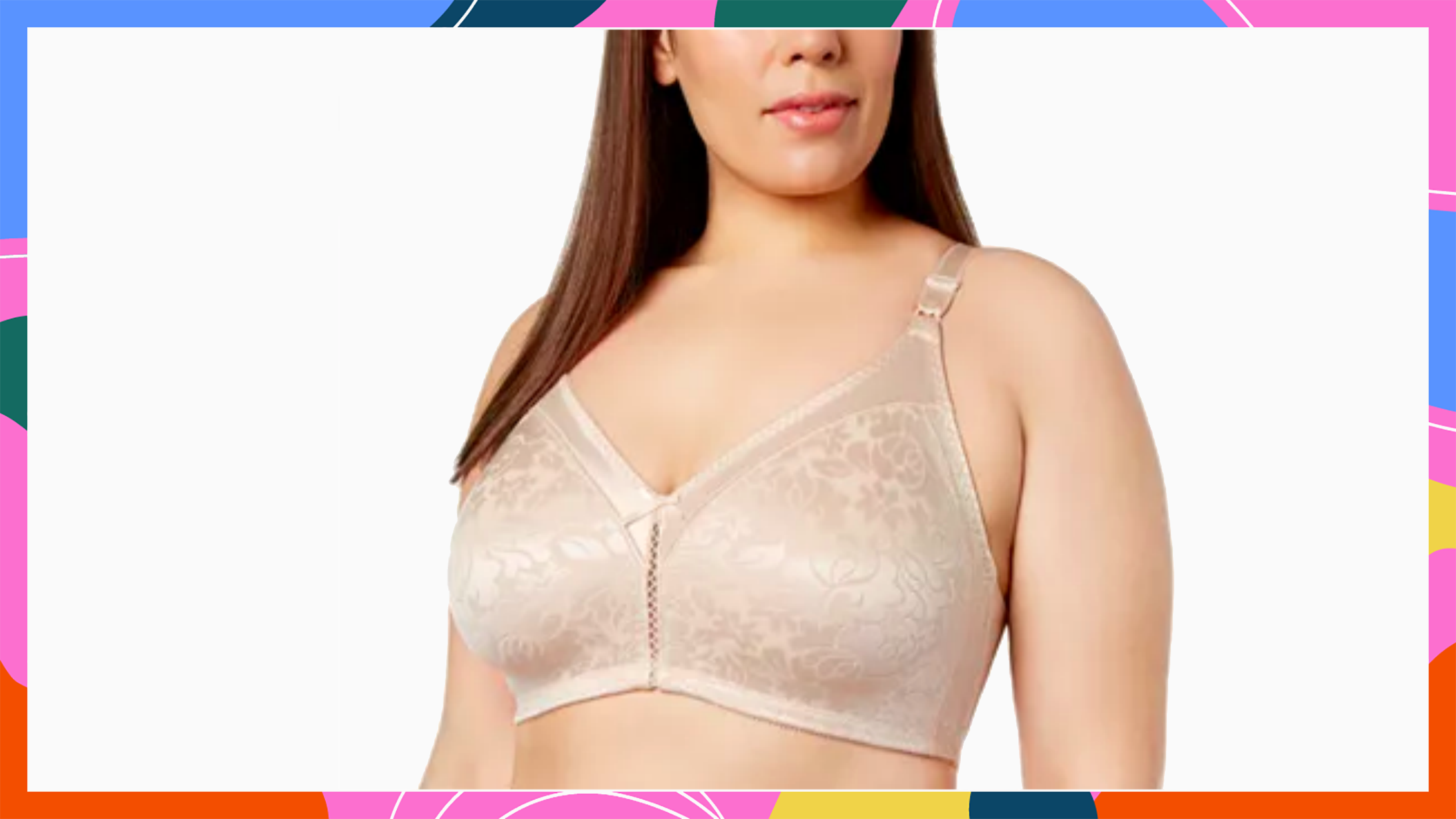 Woman wearing wire-free bra