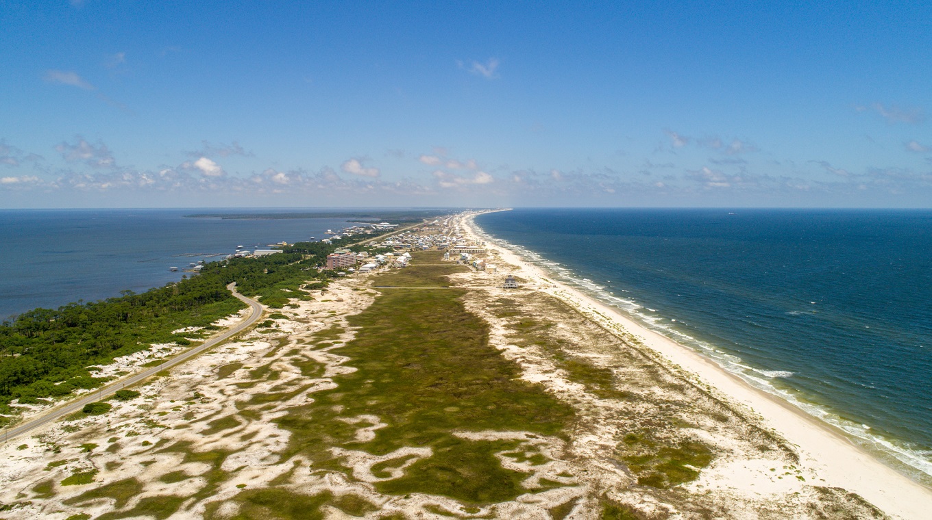 Fort Morgan Beach at Gulf Shores, Alabama