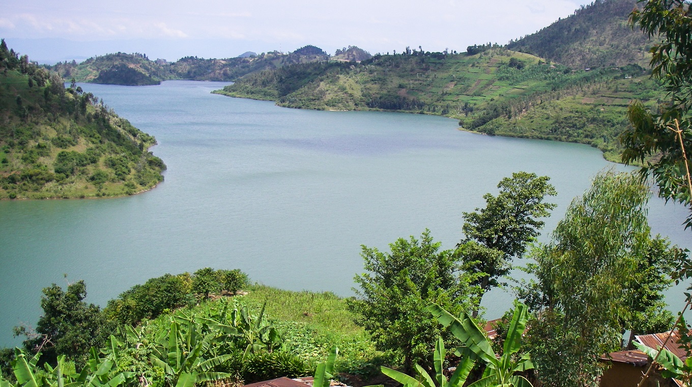 Tropical Farmstead overlooking Bay of Lake Kivu Kibuye Rwanda