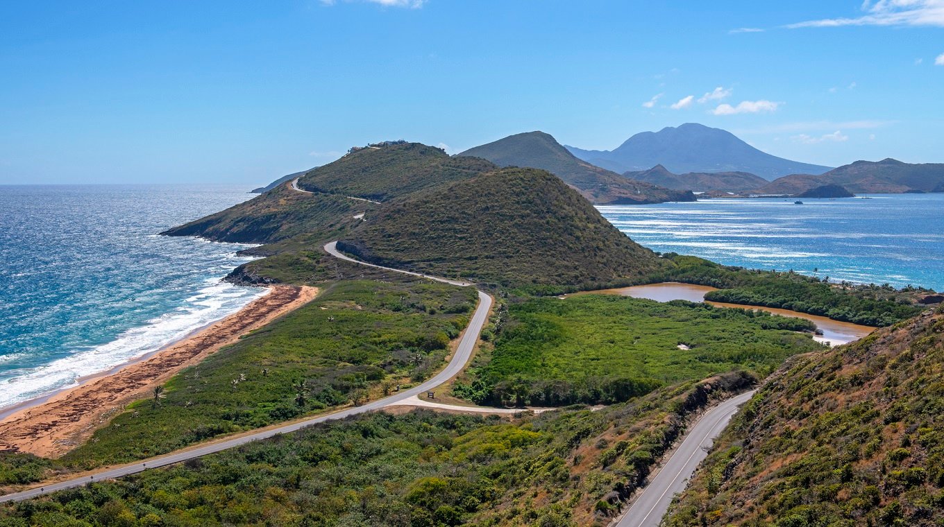 View from Timothy hill on Saint Kitts and Nevis