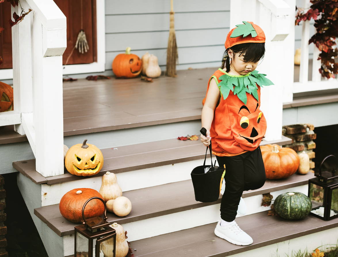 Child in a Halloween costume