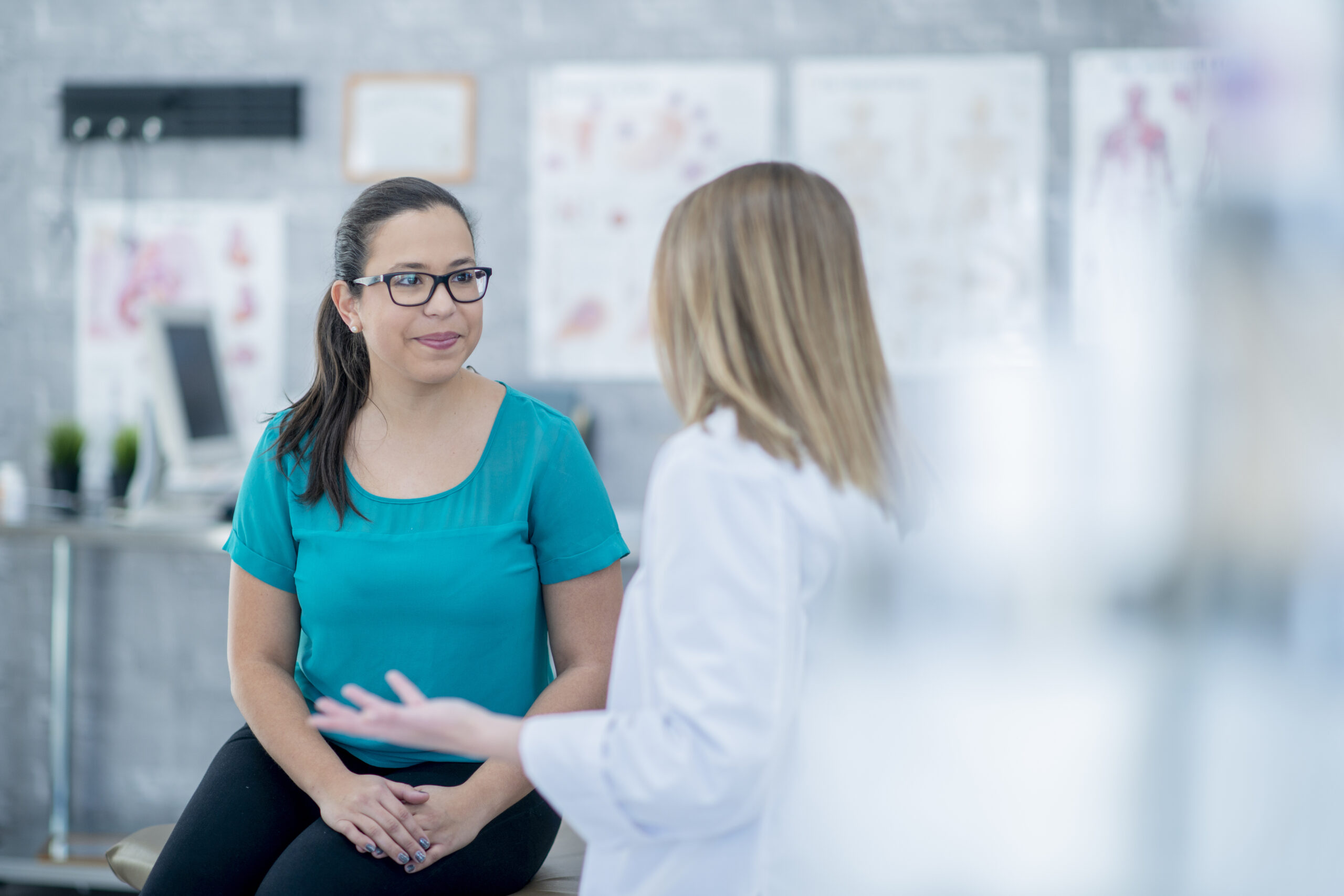 Doctor talking to patient