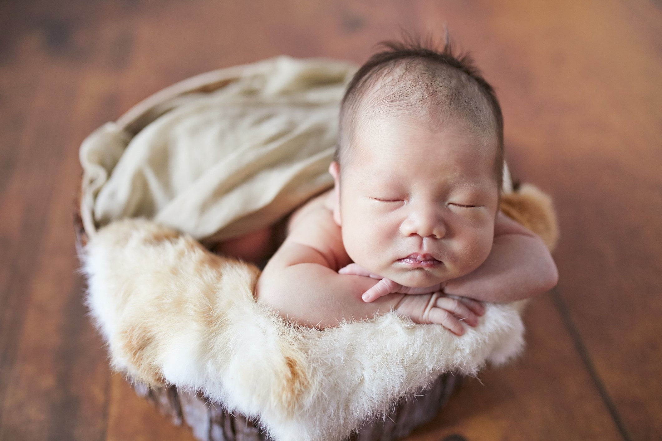 Newborn at Small Bed