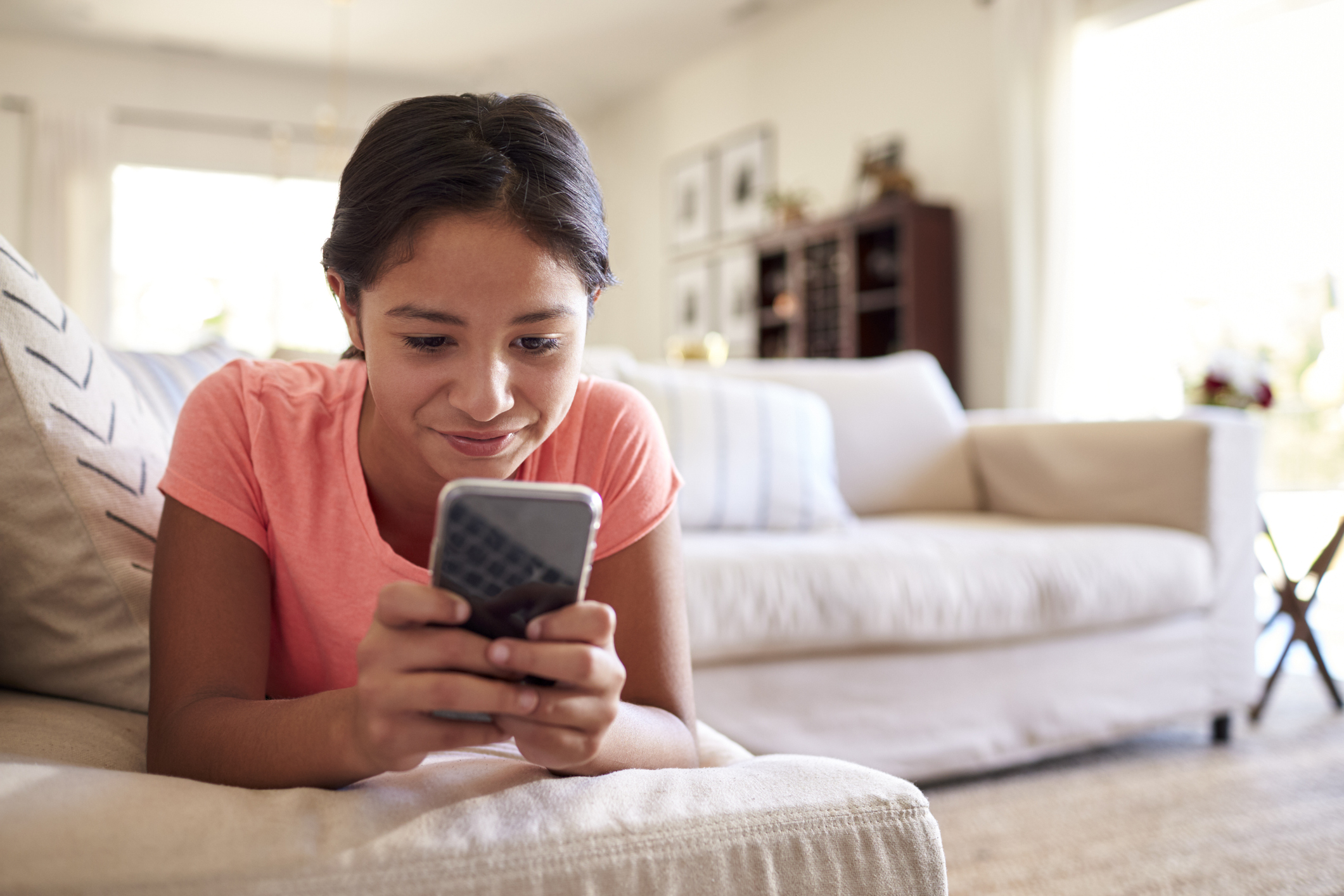 tween girl on phone