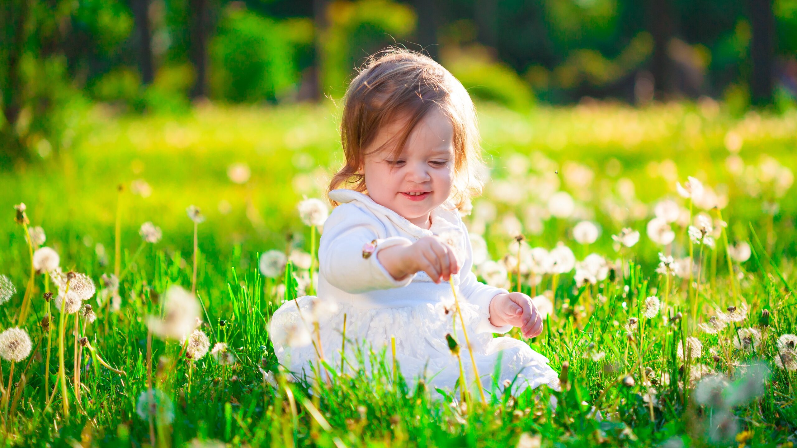 Baby in the spring