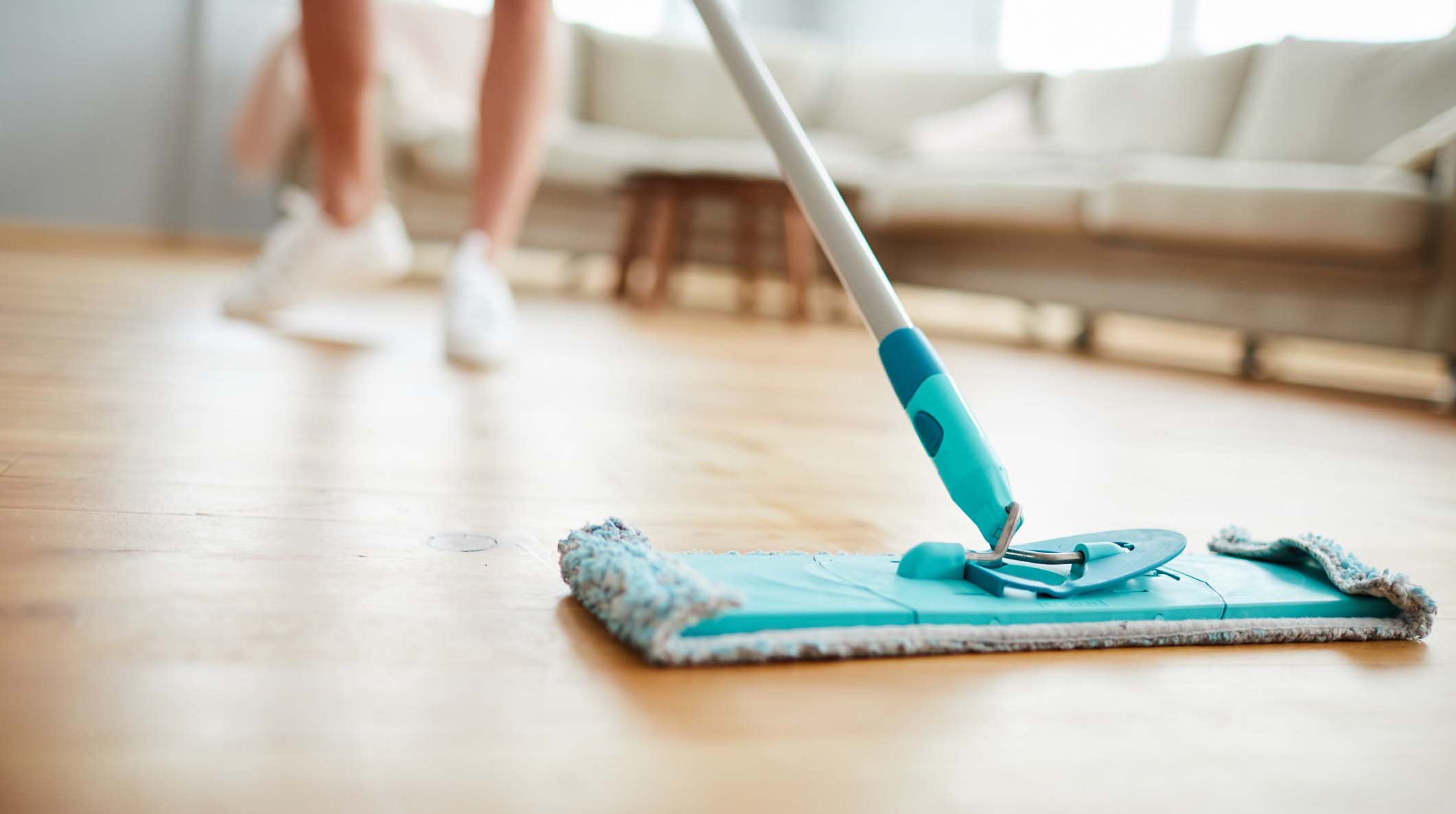 Cleaning parquet floor