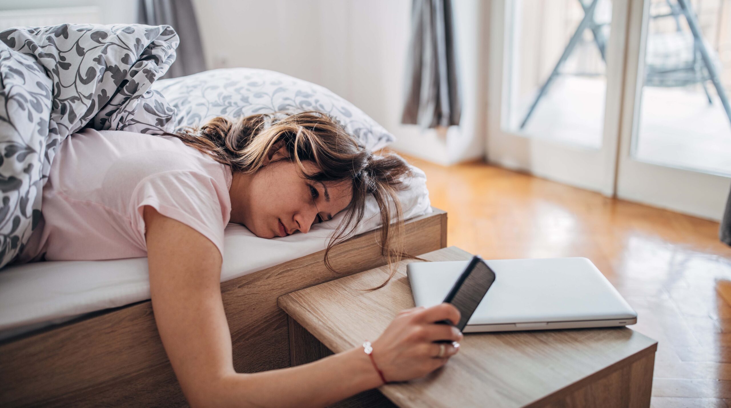 Sleepy young woman