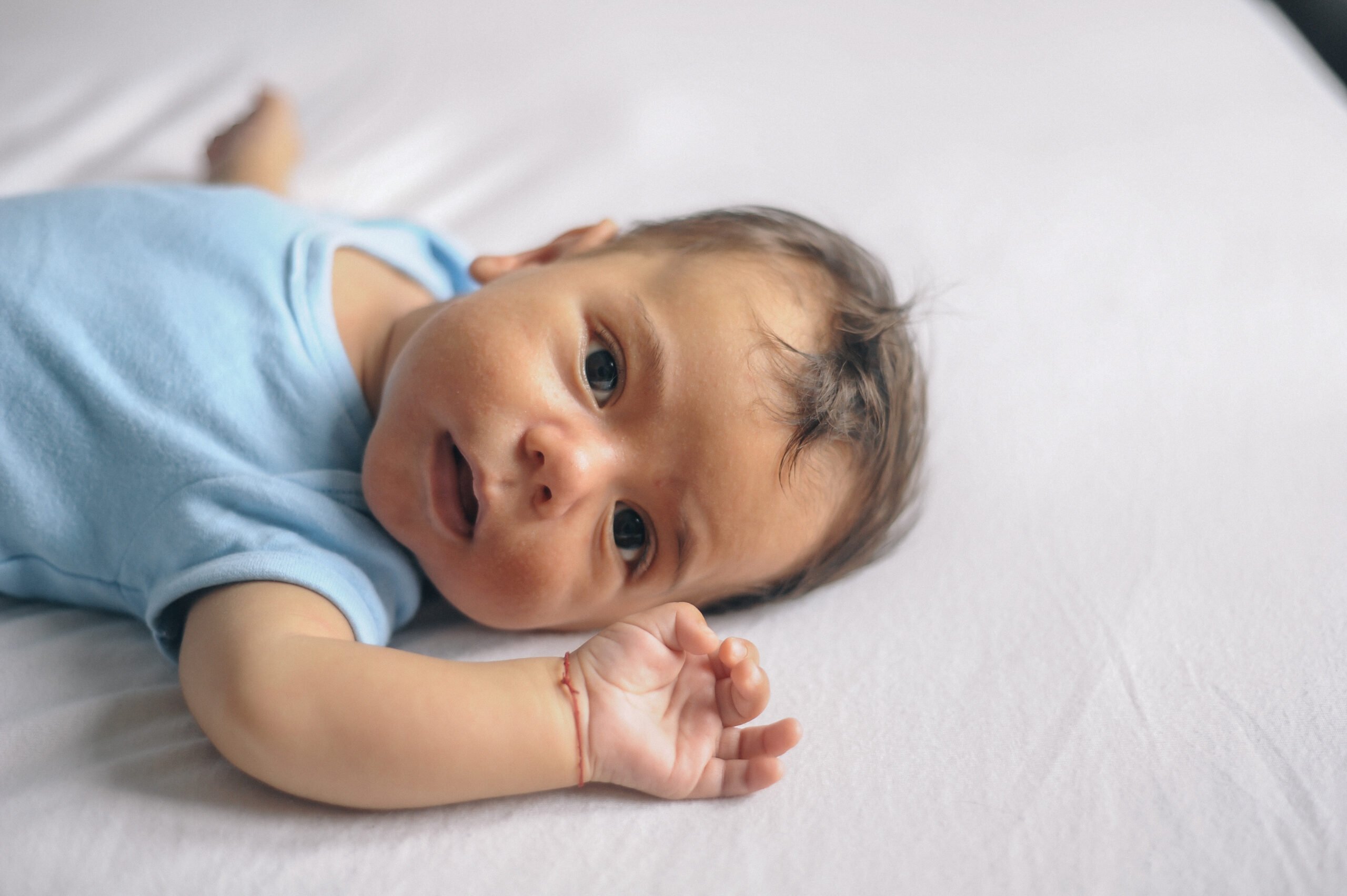 Portrait of newborn baby boy