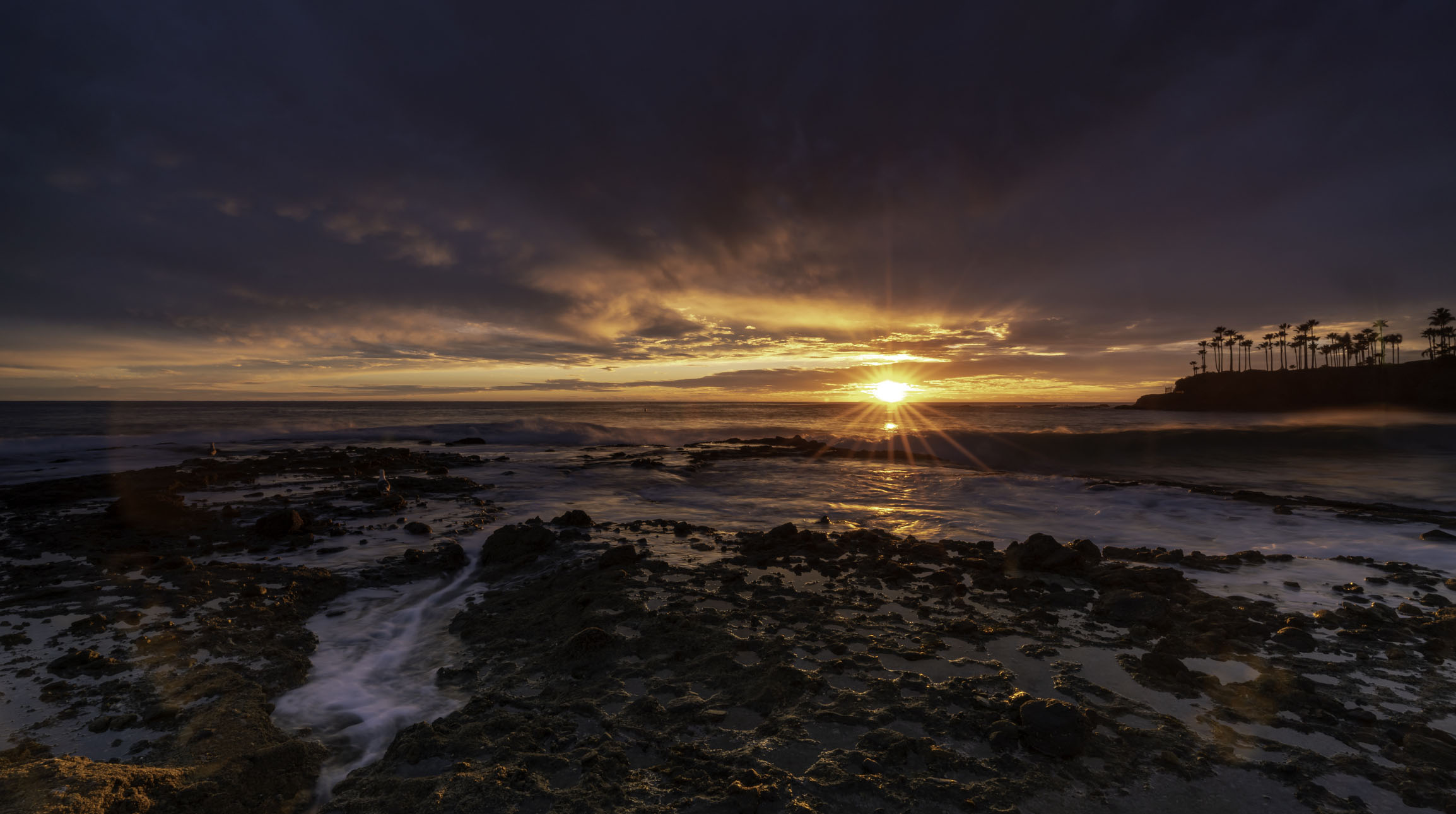 Sunset at Treasure Cove, Laguna Beach, CA