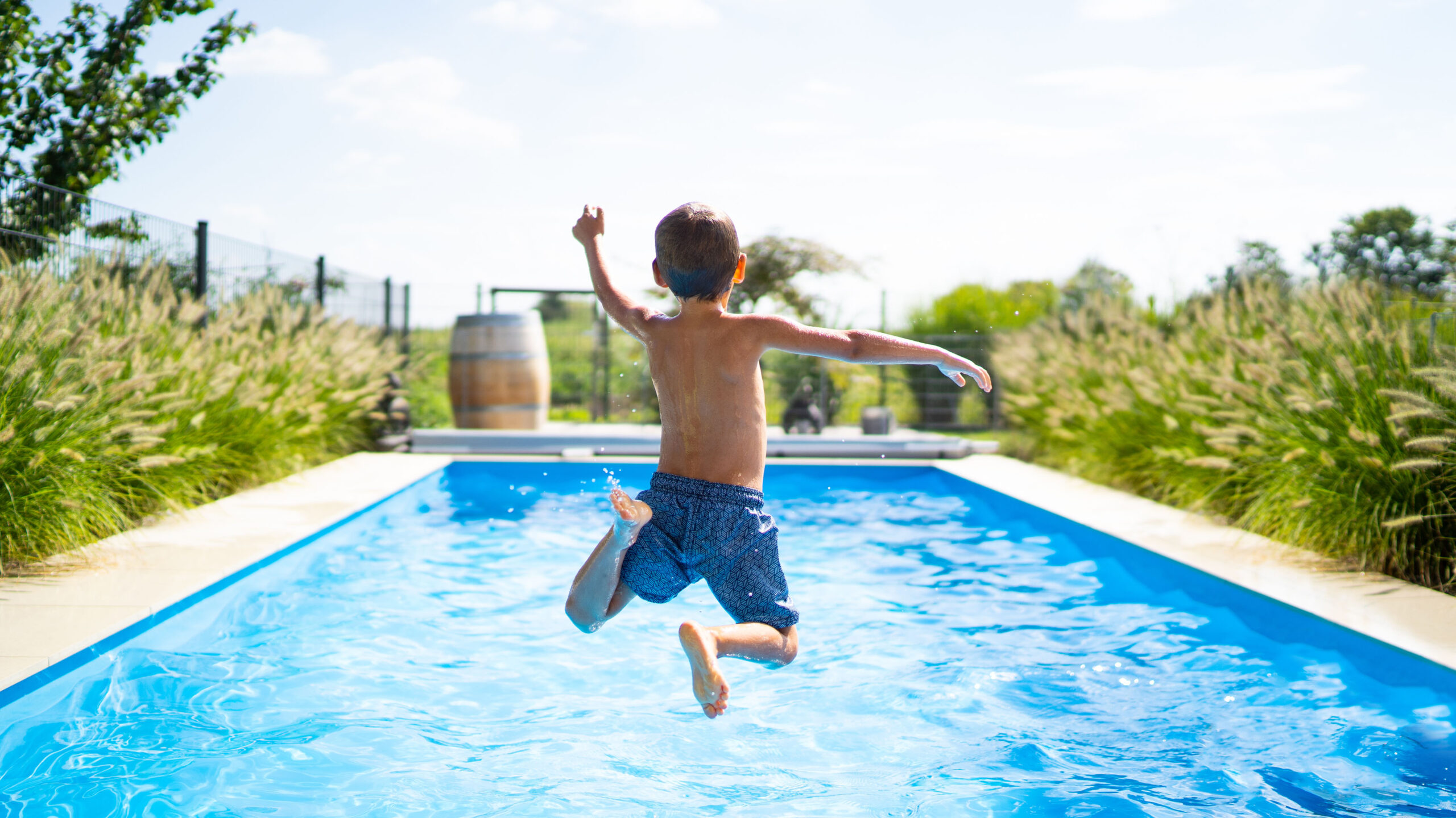 Kid in a pool - summer plans