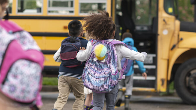 kids on school bus