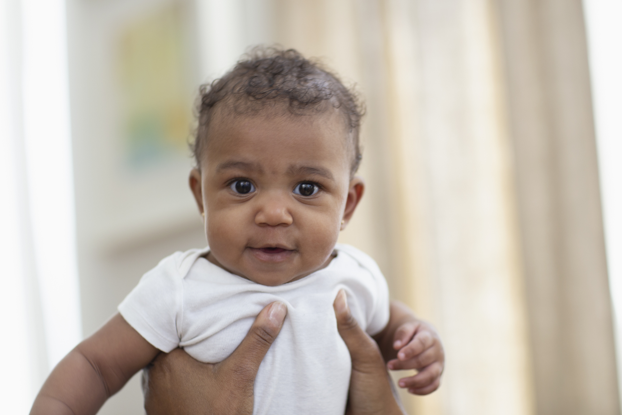 Portrait of baby looking at camera