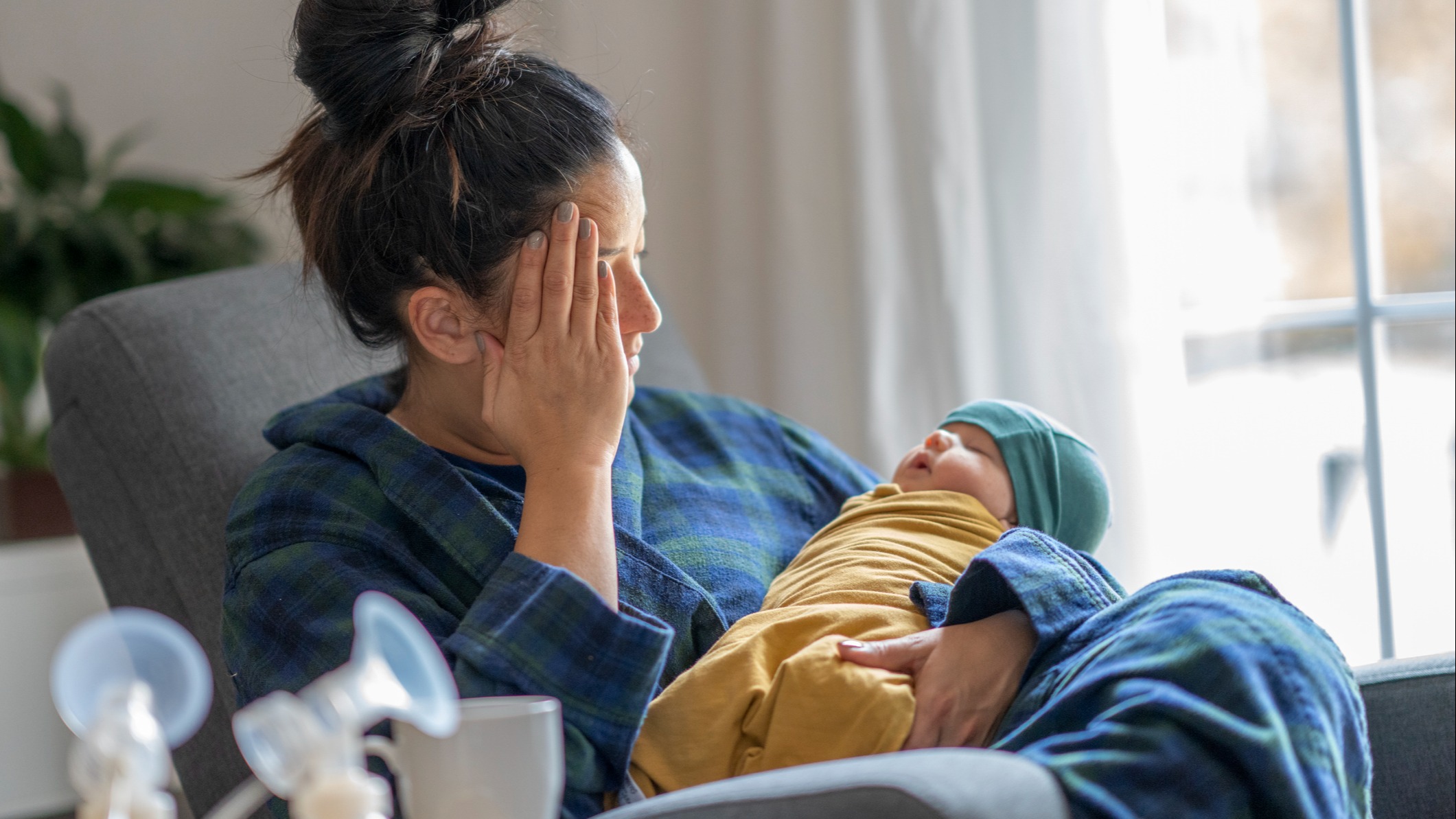 A breastfeeding mom