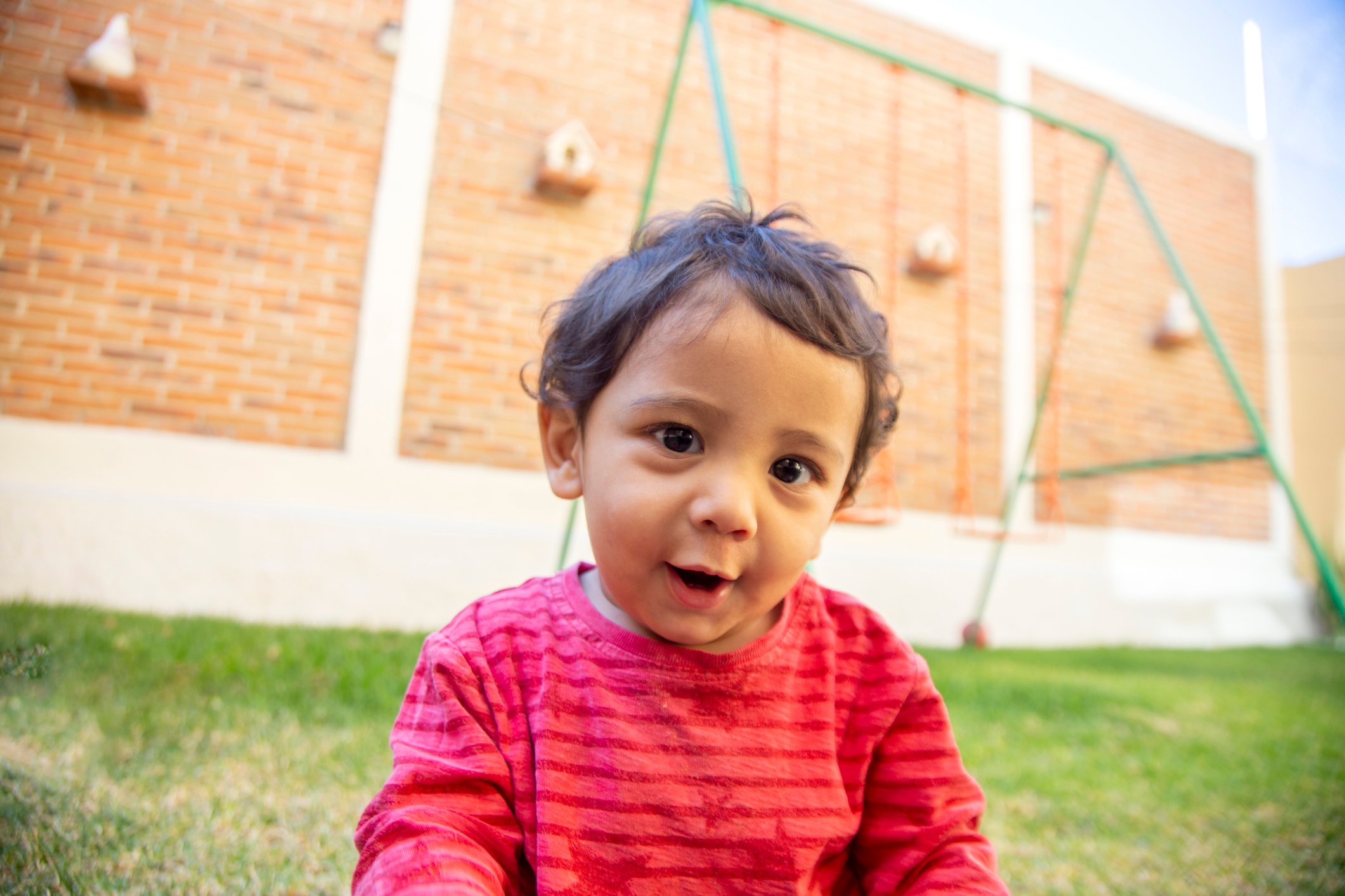 Baby in the backyard