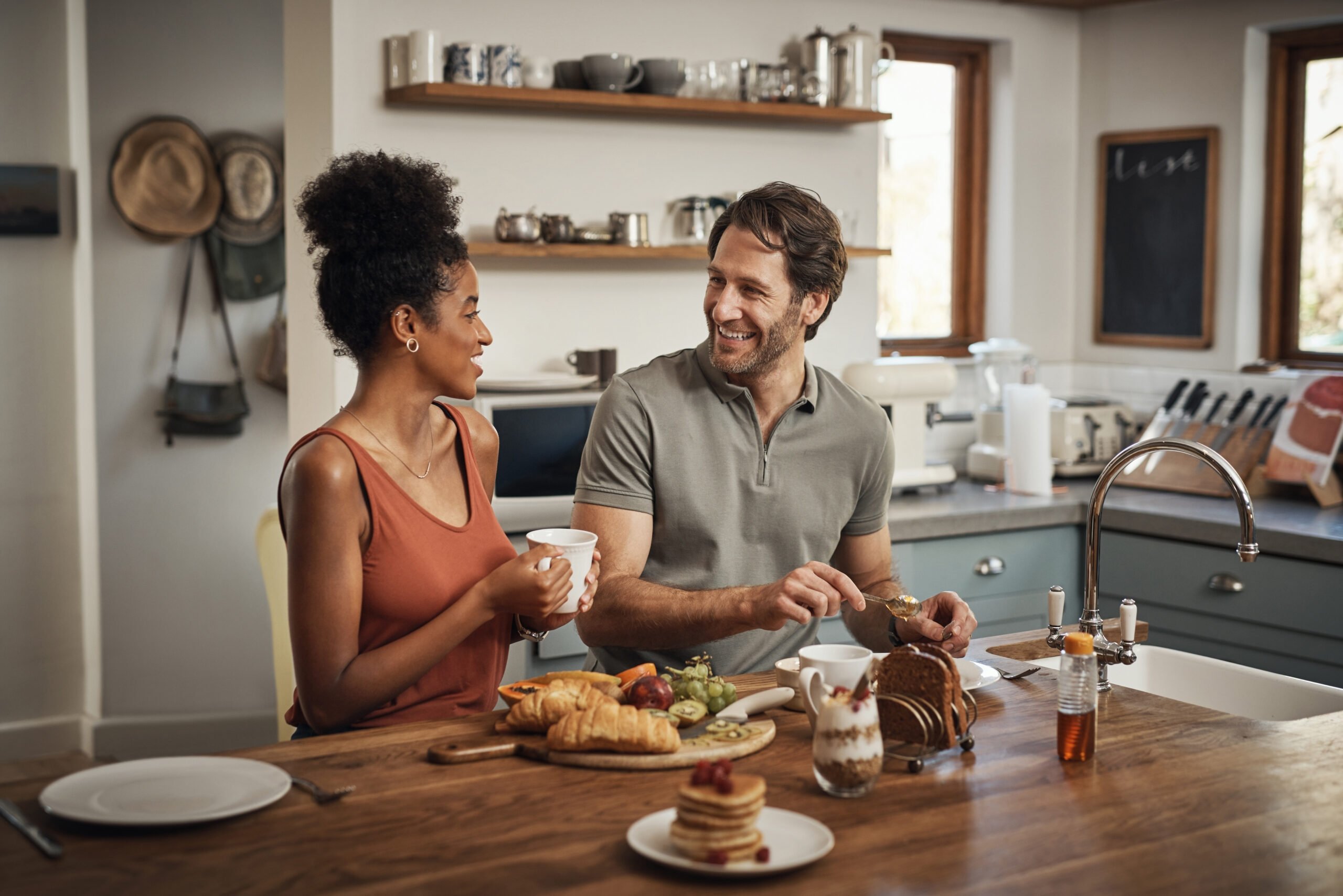 couple eating together